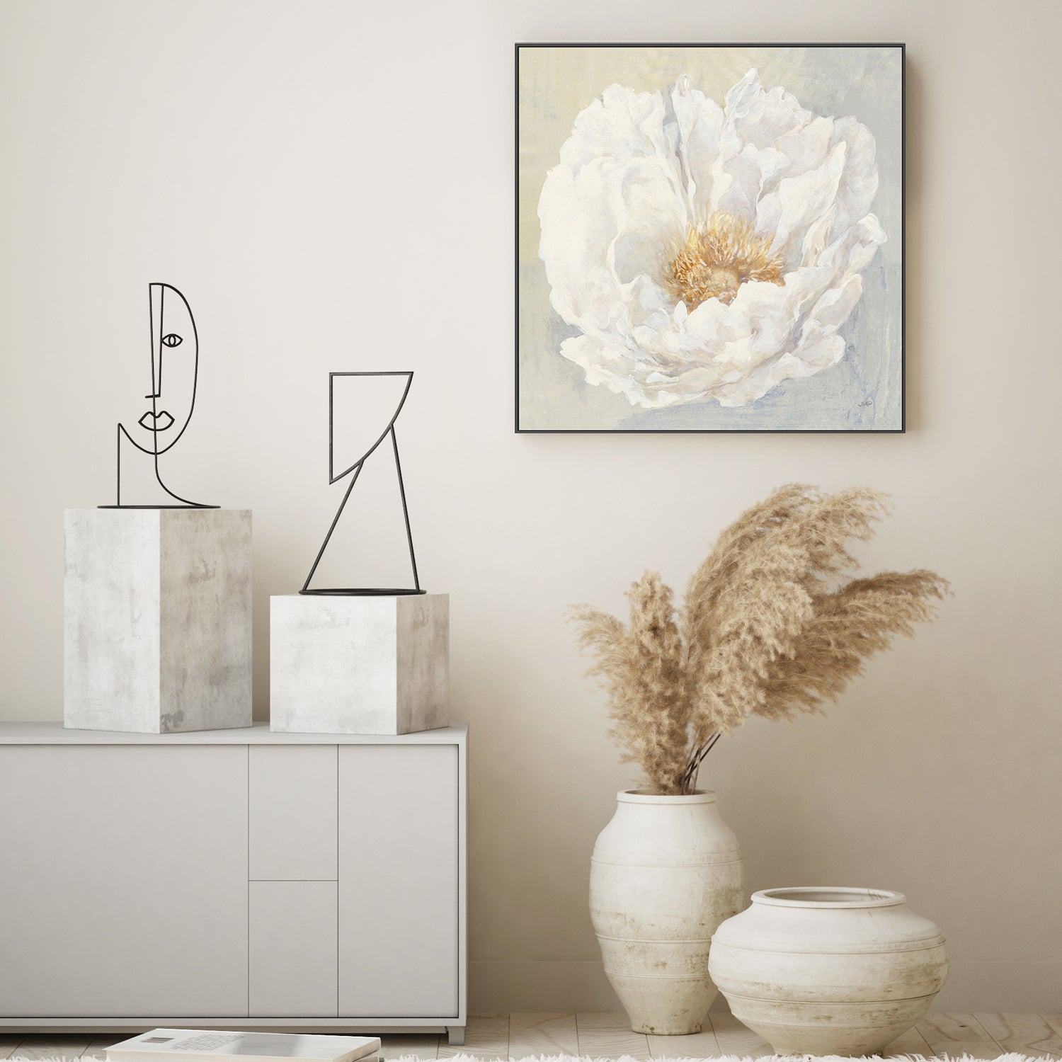 wall-art-print-canvas-poster-framed-Serene Peony-by-Julia Purinton-Gioia Wall Art