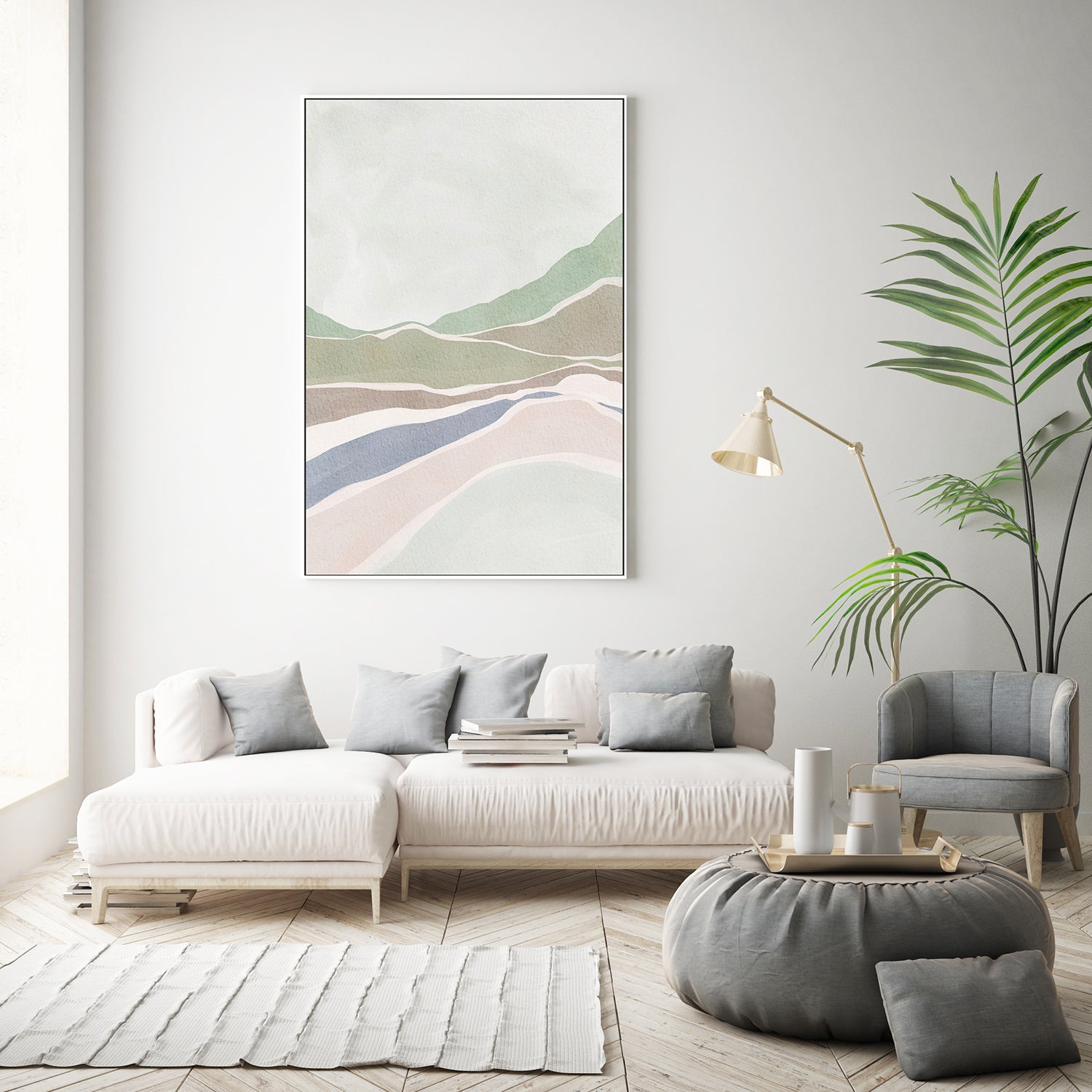 wall-art-print-canvas-poster-framed-Serenely Abstract , By Nikita Jariwala-7