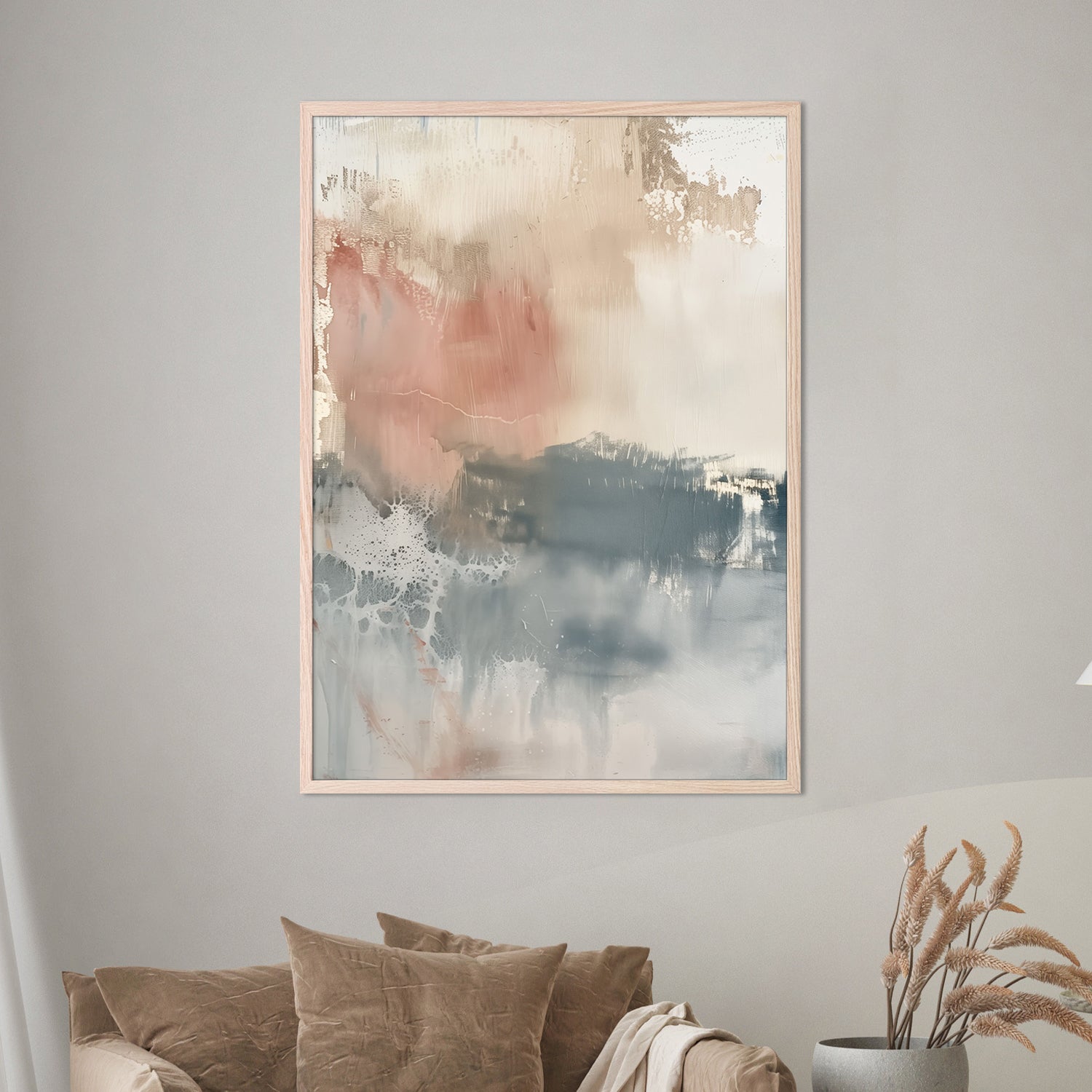 wall-art-print-canvas-poster-framed-Shabby Blue, Style A-8