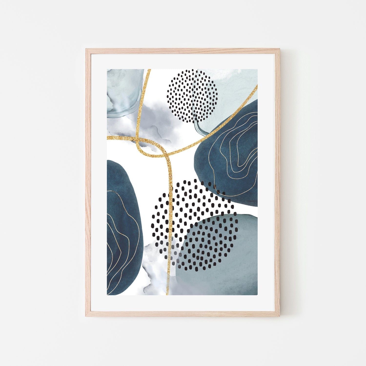 wall-art-print-canvas-poster-framed-Shapely Blue, Style B , By Sally Ann Moss-GIOIA-WALL-ART