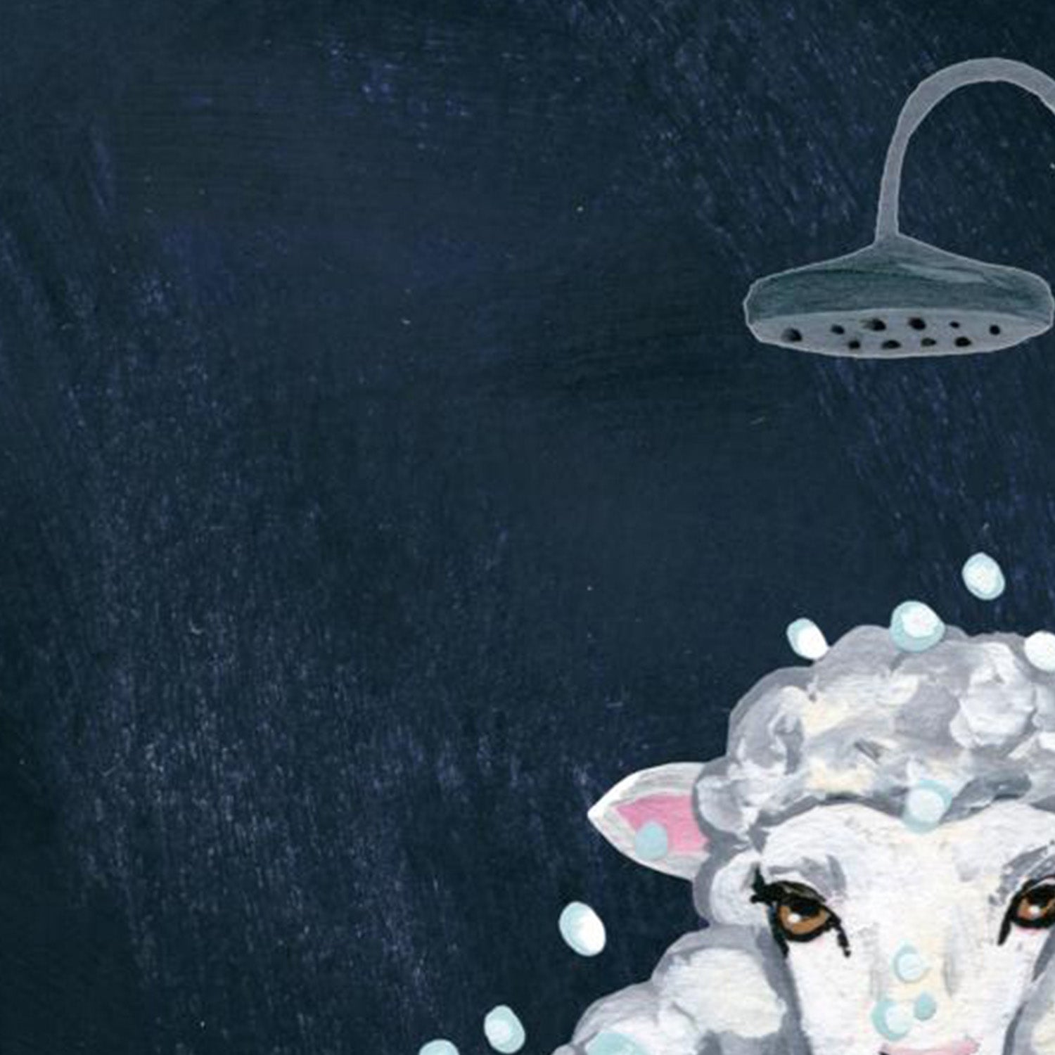 wall-art-print-canvas-poster-framed-Sheep in Tub and Suds Texture Dark-10