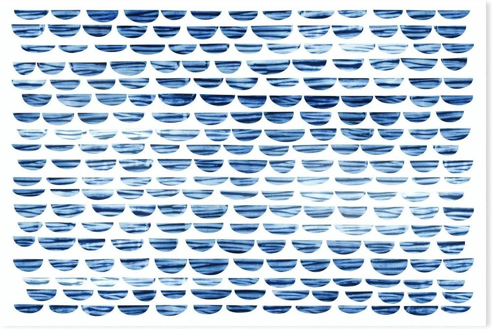 wall-art-print-canvas-poster-framed-Shibori Waves-by-Dear Musketeer Studio-Gioia Wall Art