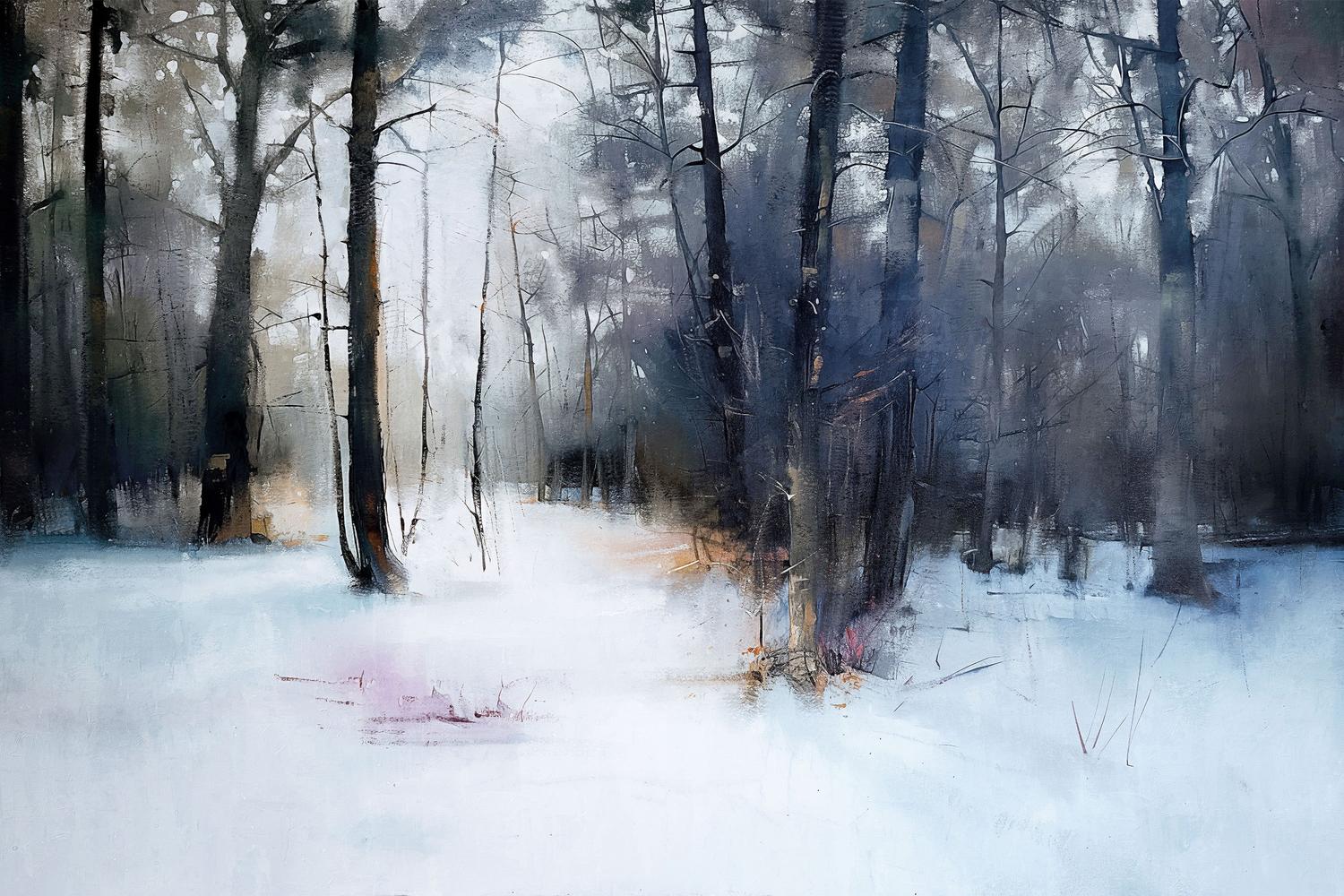 wall-art-print-canvas-poster-framed-Silent Forest-1