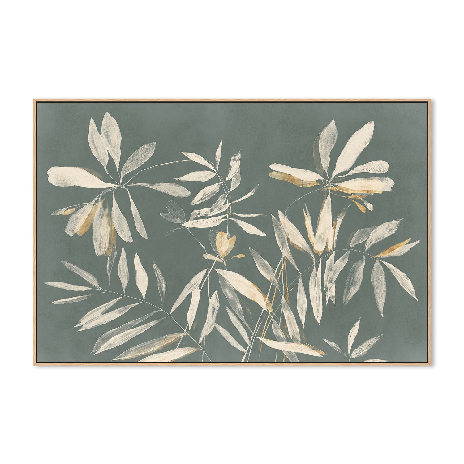 wall-art-print-canvas-poster-framed-Silhouette Leaves , By Aria K-4