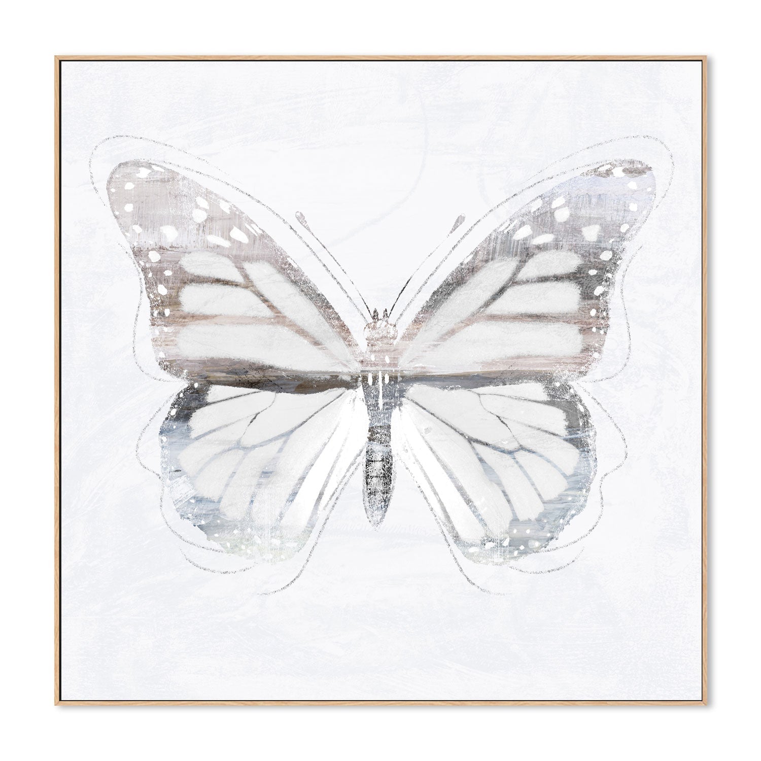 wall-art-print-canvas-poster-framed-Silver Butterfly, Style B , By Nina Blue-4
