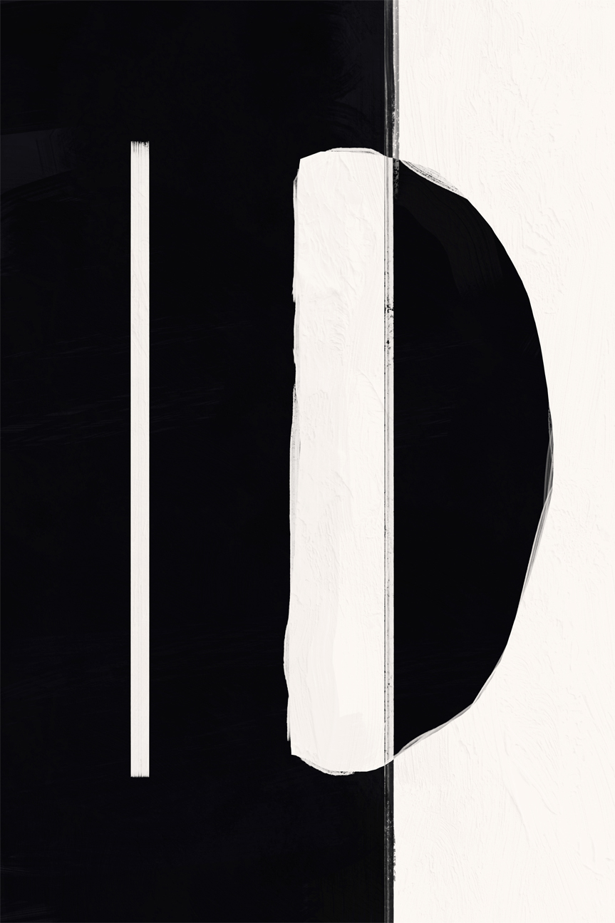 wall-art-print-canvas-poster-framed-Simplistic Noir, Style A , By Nina Blue-1
