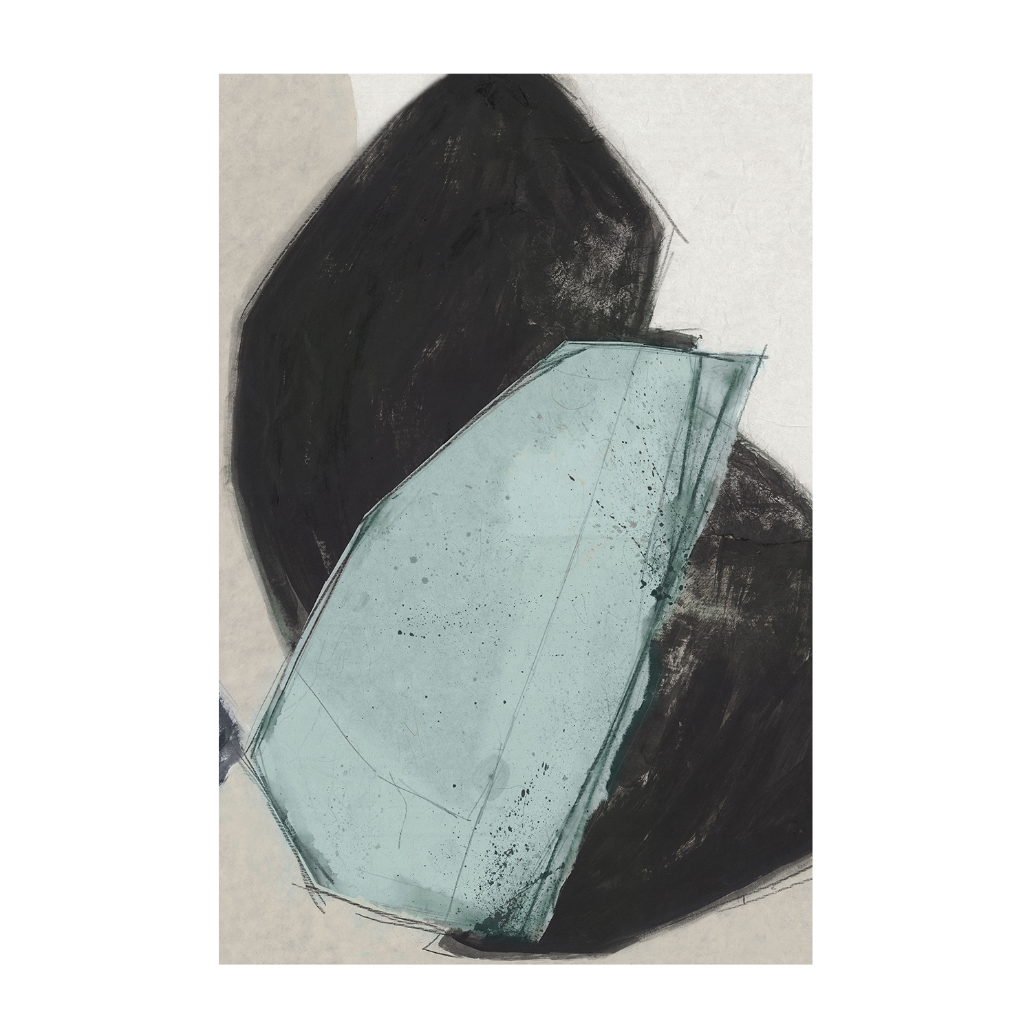 wall-art-print-canvas-poster-framed-Simply Shapes, Style A & B, Set Of 2-8