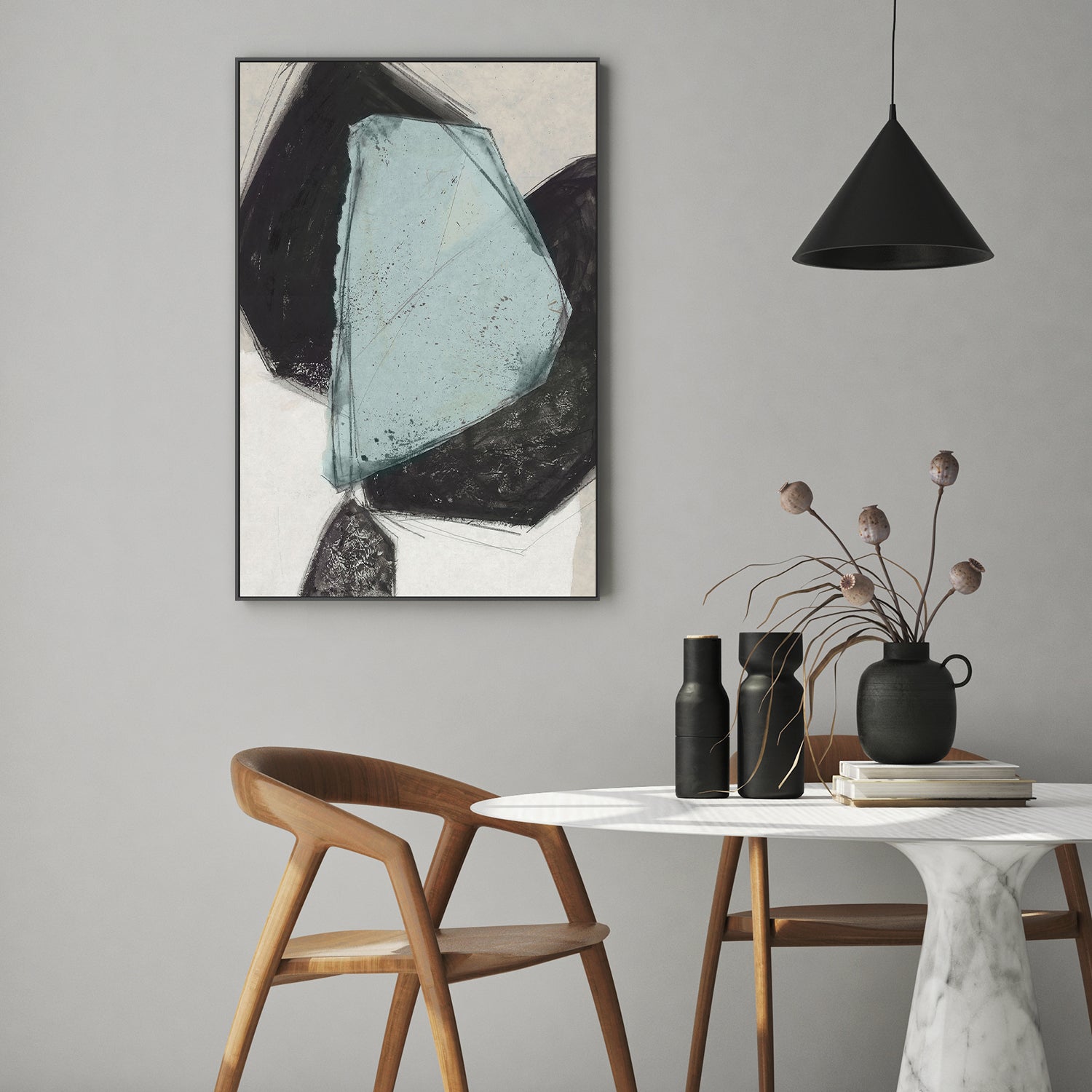 wall-art-print-canvas-poster-framed-Simply Shapes, Style B-7