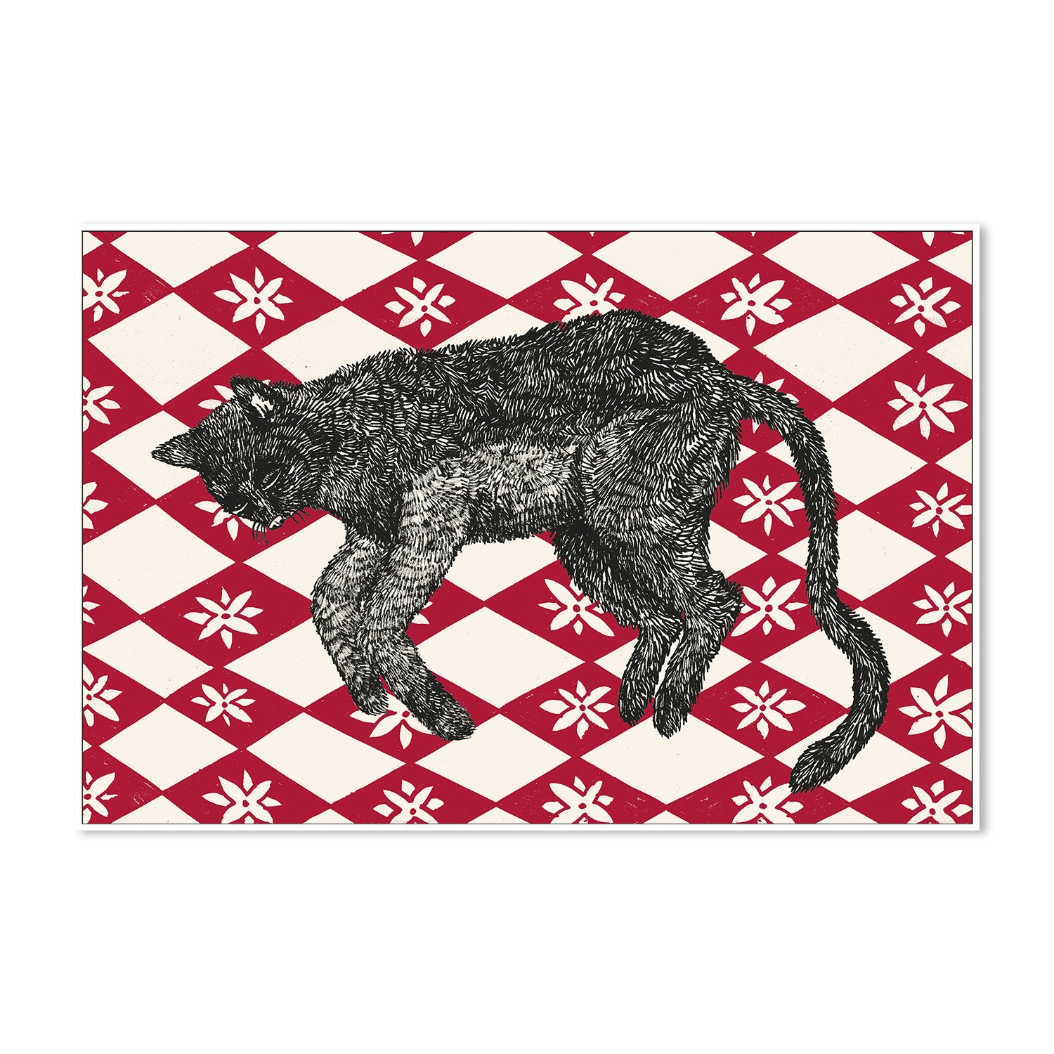 wall-art-print-canvas-poster-framed-Sleeping Cat, Style A-5