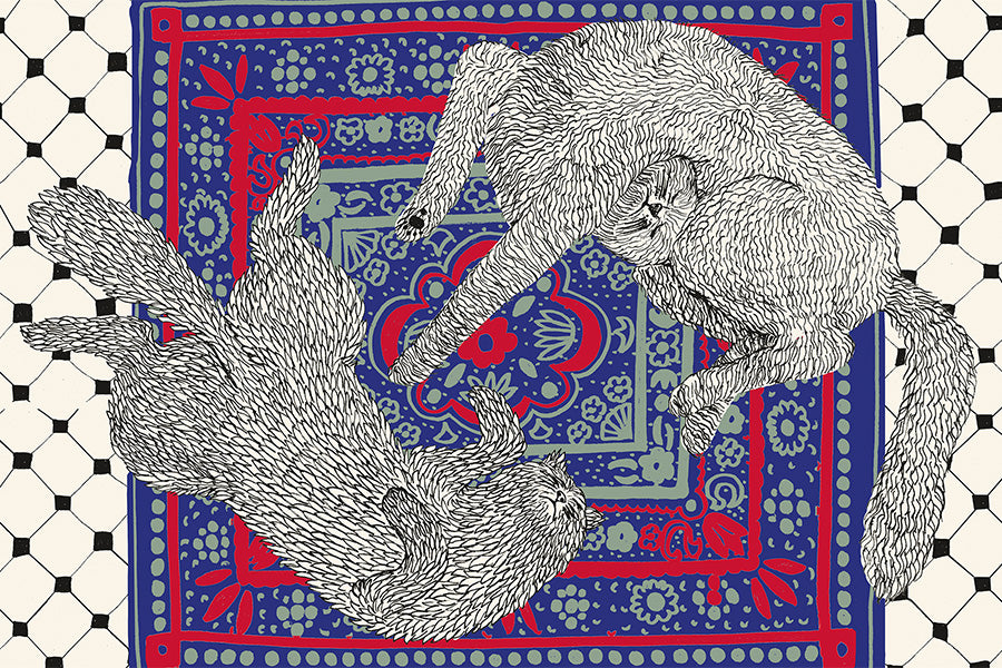 wall-art-print-canvas-poster-framed-Sleeping Cats-1