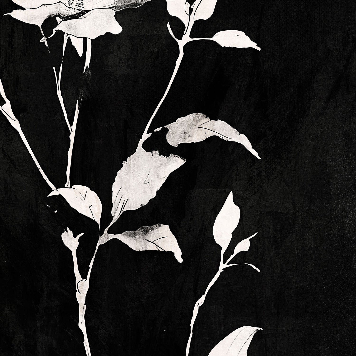 wall-art-print-canvas-poster-framed-Smoky Florals, Style E-11