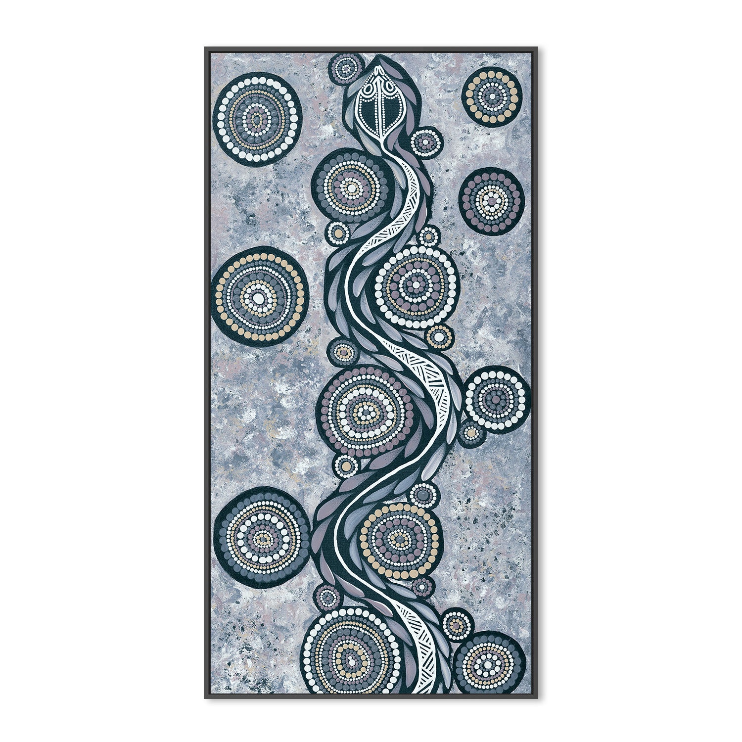 wall-art-print-canvas-poster-framed-Snake On Long Travels, Blue Tone , By Emma Rigney-3