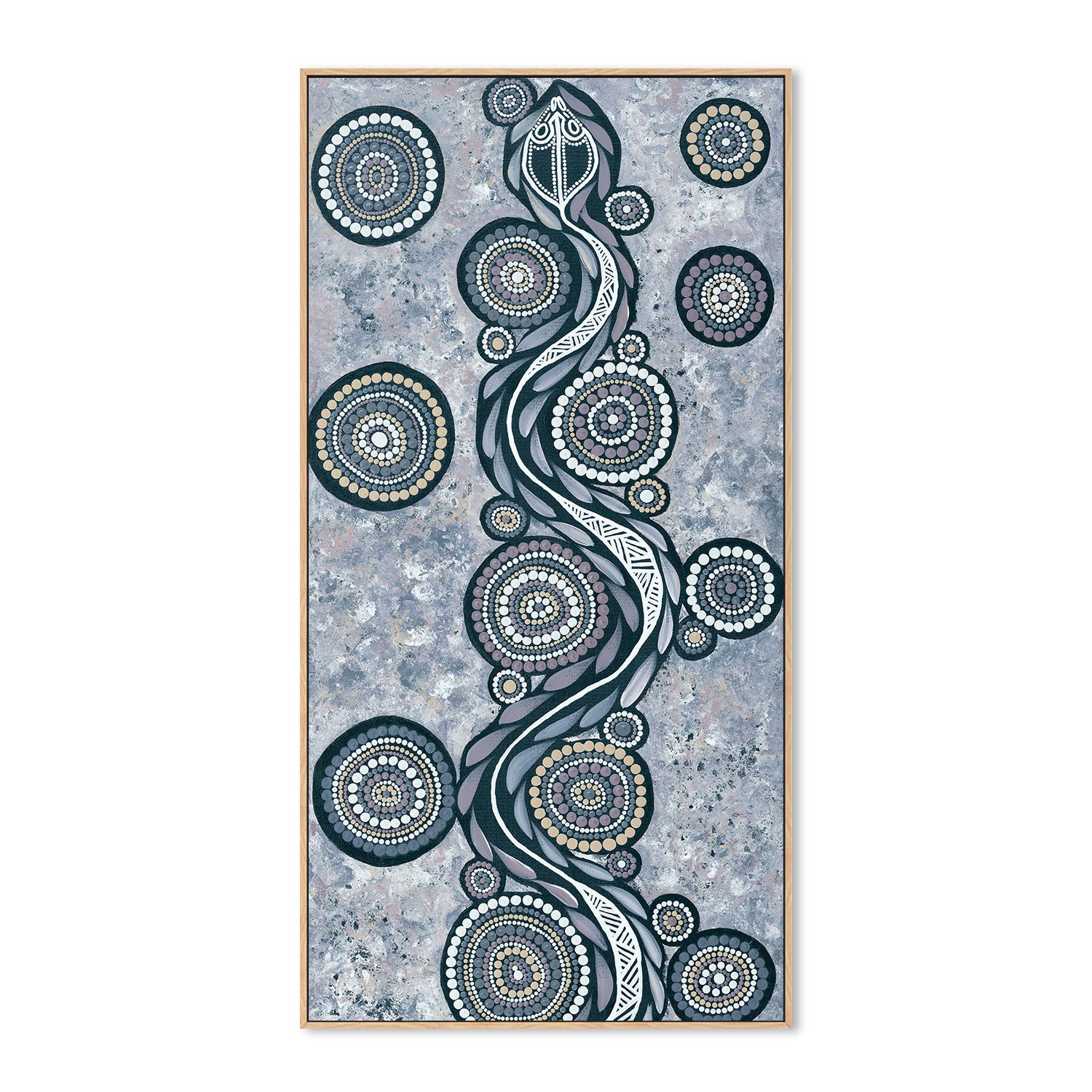 wall-art-print-canvas-poster-framed-Snake On Long Travels, Blue Tone , By Emma Rigney-4
