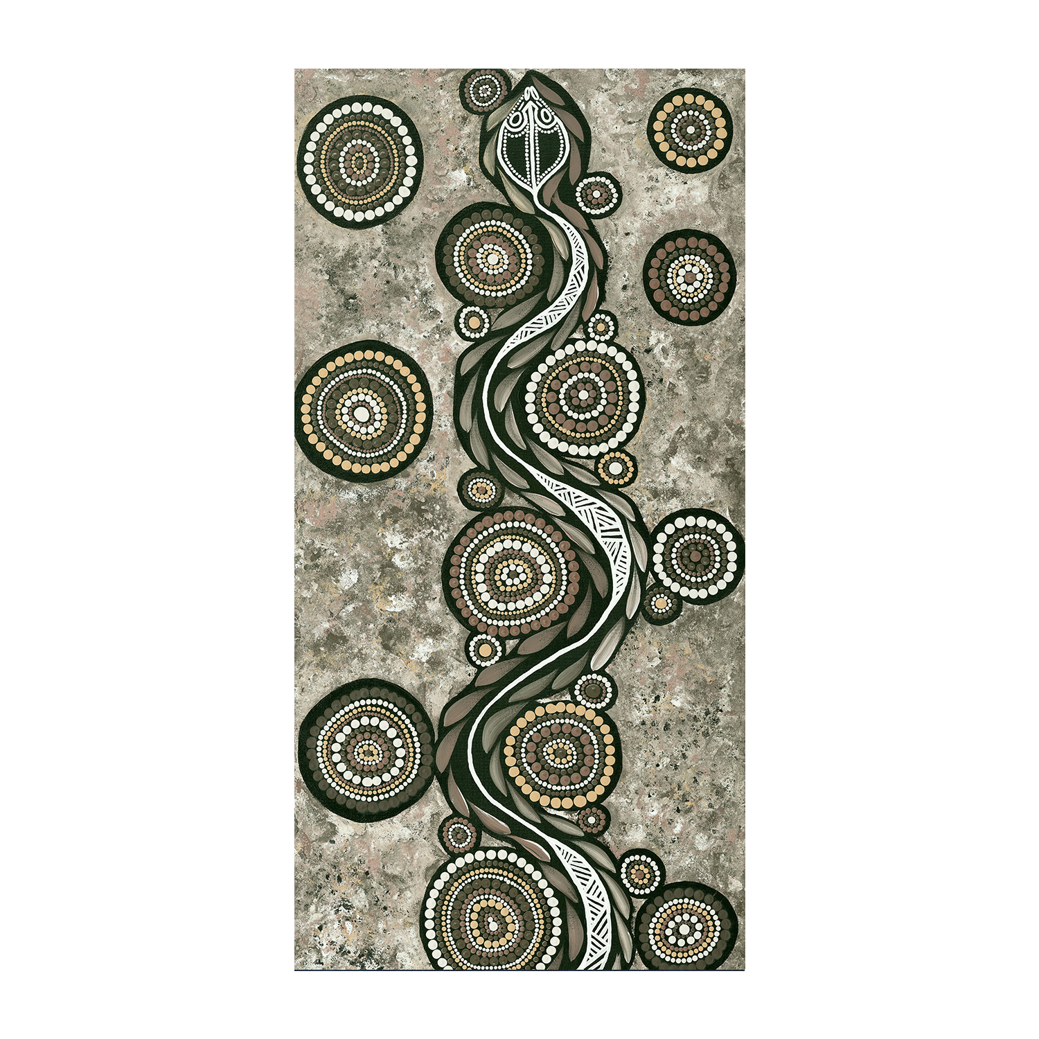 wall-art-print-canvas-poster-framed-Snake On Long Travels, Earths Green Tone , By Emma Rigney-1