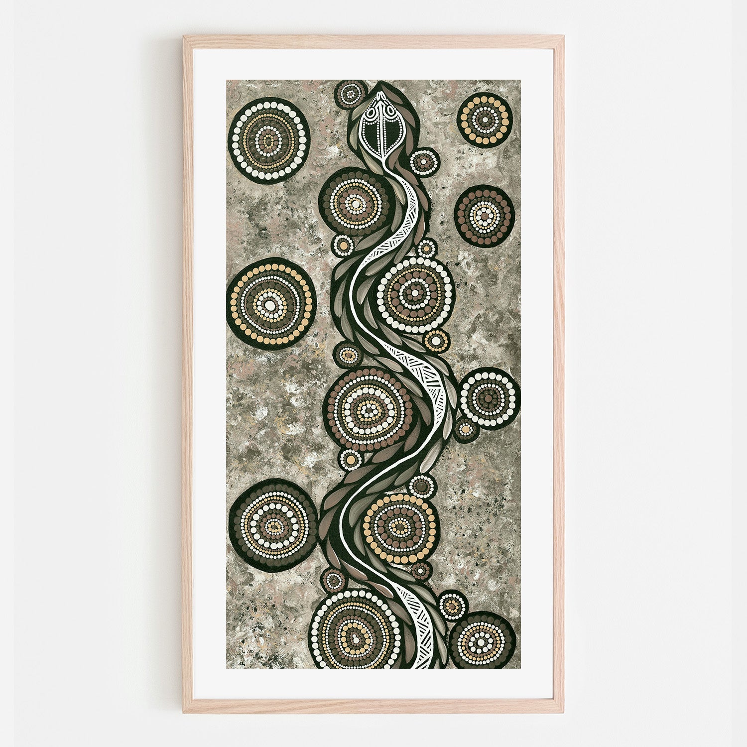 wall-art-print-canvas-poster-framed-Snake On Long Travels, Earths Green Tone , By Emma Rigney-6
