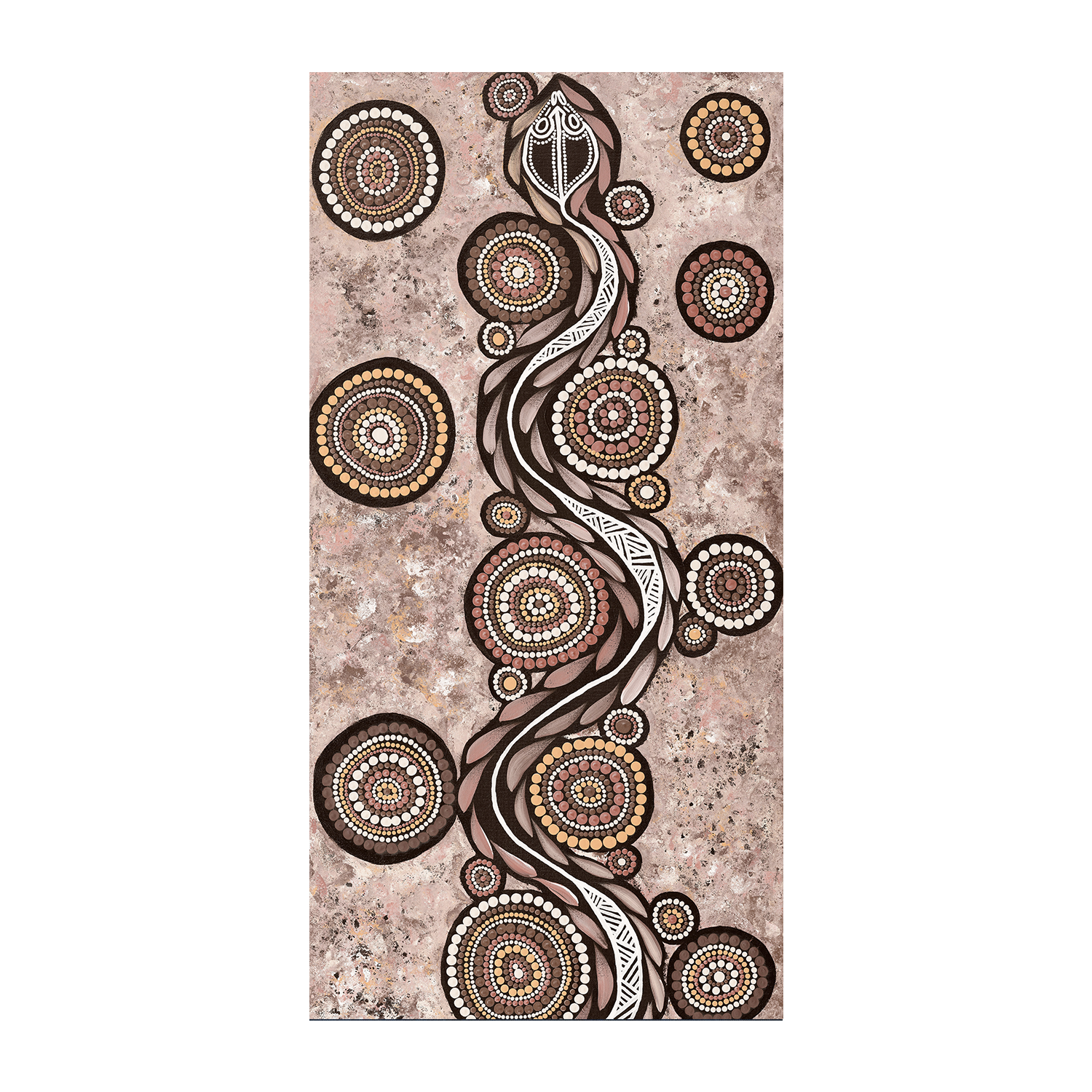 wall-art-print-canvas-poster-framed-Snake On Long Travels, Mocha Tone , By Emma Rigney-1