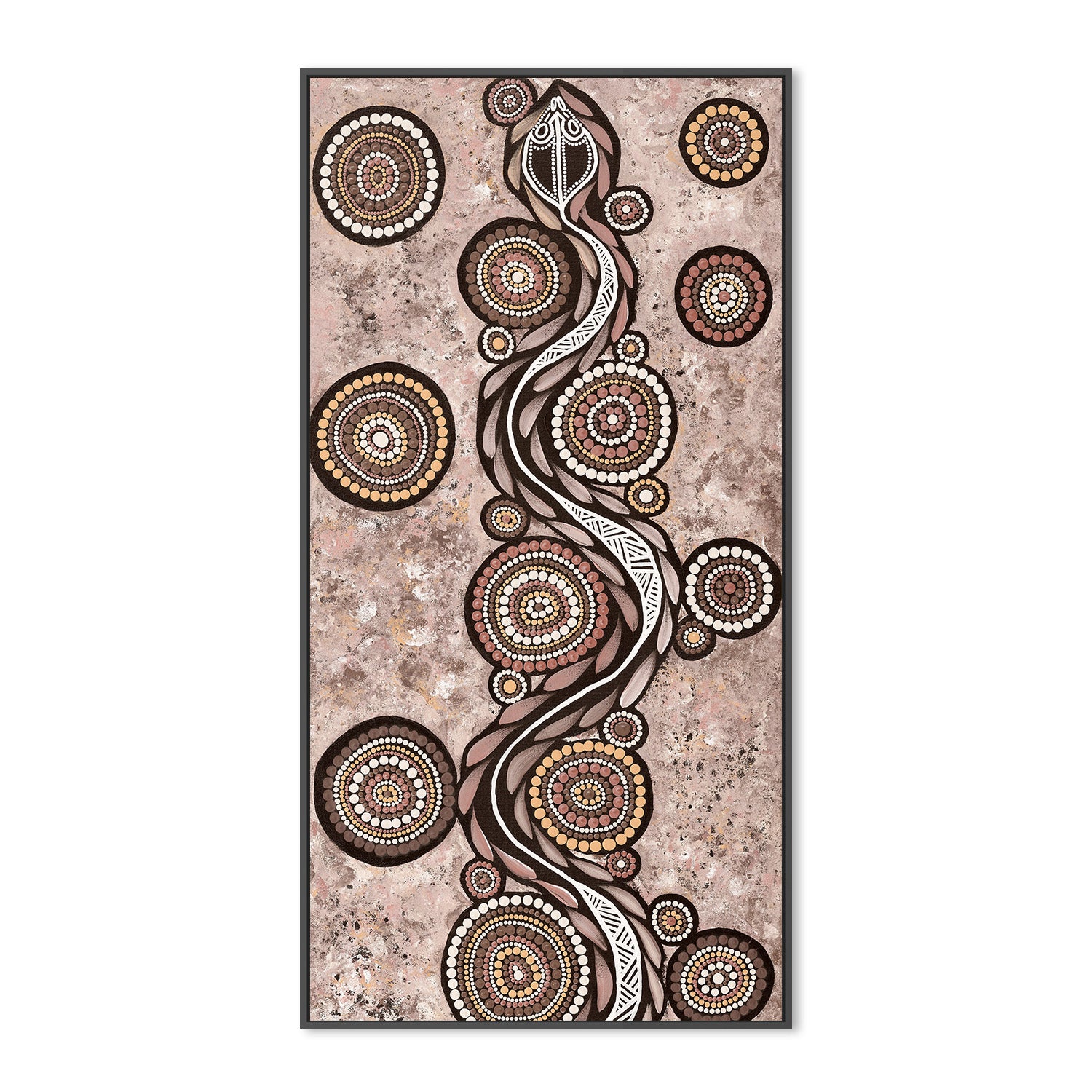 wall-art-print-canvas-poster-framed-Snake On Long Travels, Mocha Tone , By Emma Rigney-3