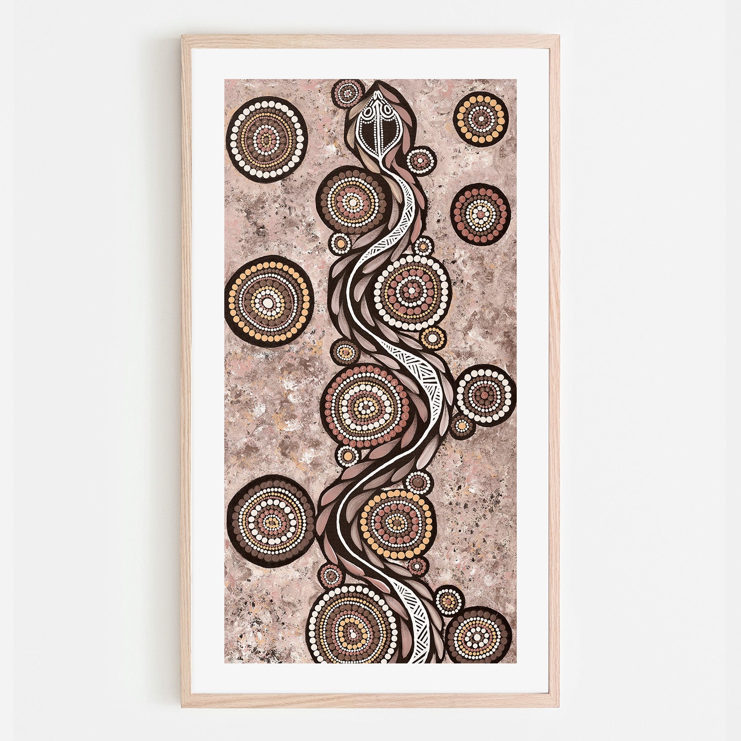 wall-art-print-canvas-poster-framed-Snake On Long Travels, Mocha Tone , By Emma Rigney-6