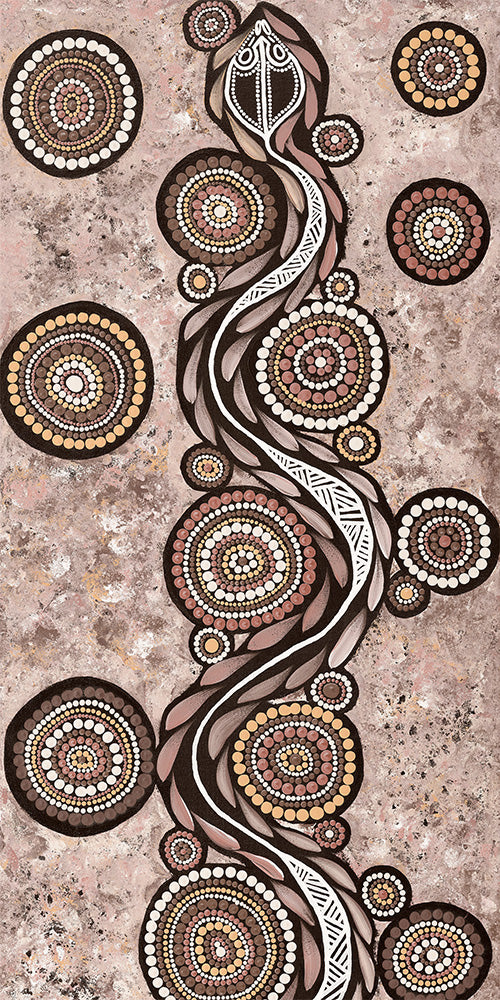 wall-art-print-canvas-poster-framed-Snake On Long Travels, Mocha Tone , By Emma Rigney-8