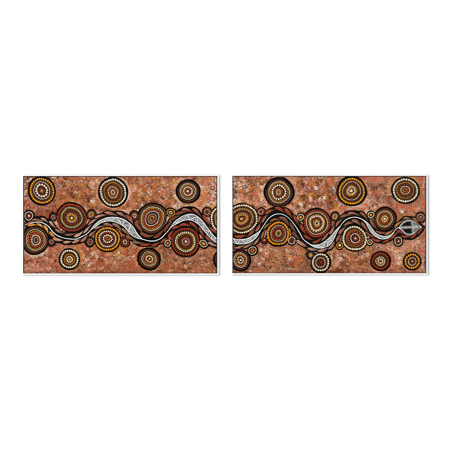 wall-art-print-canvas-poster-framed-Snake On Long Travels, Style A & B, Set Of 2 , By Emma Rigney-5
