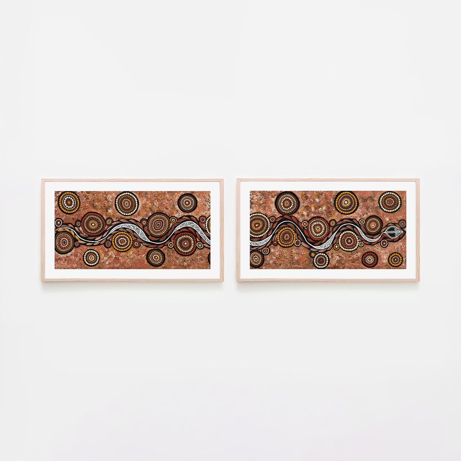 wall-art-print-canvas-poster-framed-Snake On Long Travels, Style A & B, Set Of 2 , By Emma Rigney-6