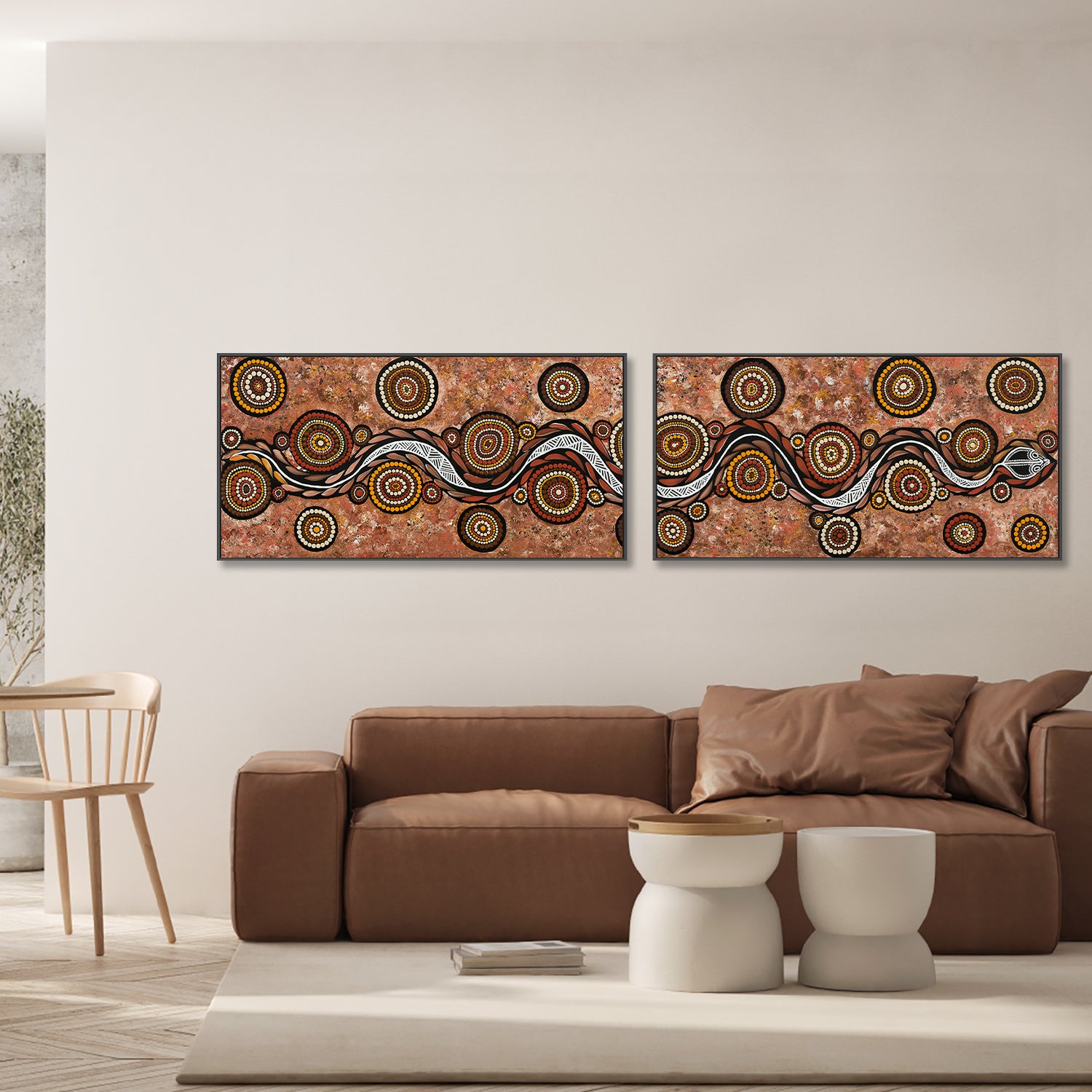 wall-art-print-canvas-poster-framed-Snake On Long Travels, Style A & B, Set Of 2 , By Emma Rigney-7