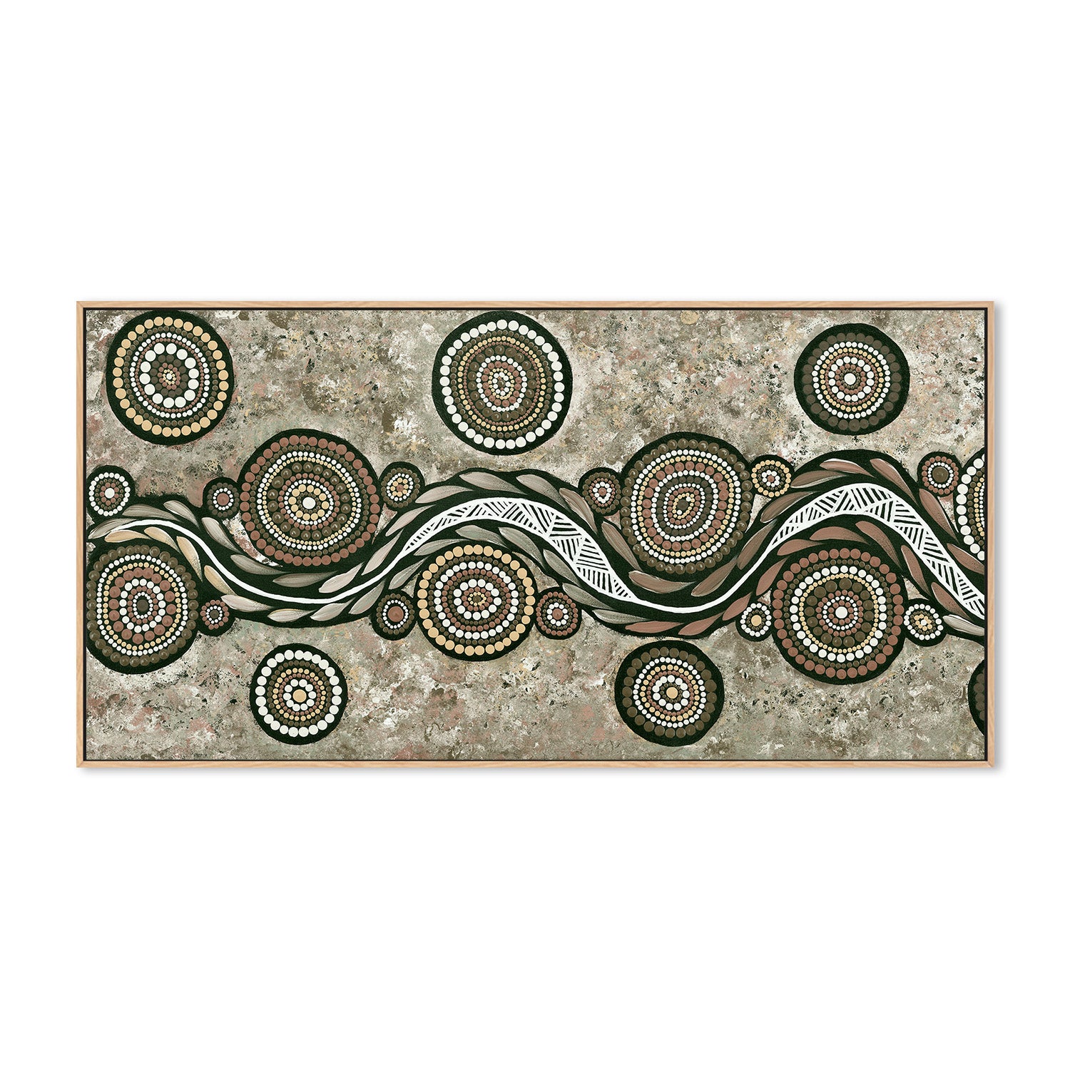 wall-art-print-canvas-poster-framed-Snake On Long Travels, Style A, Earth Green Tone , By Emma Rigney-4
