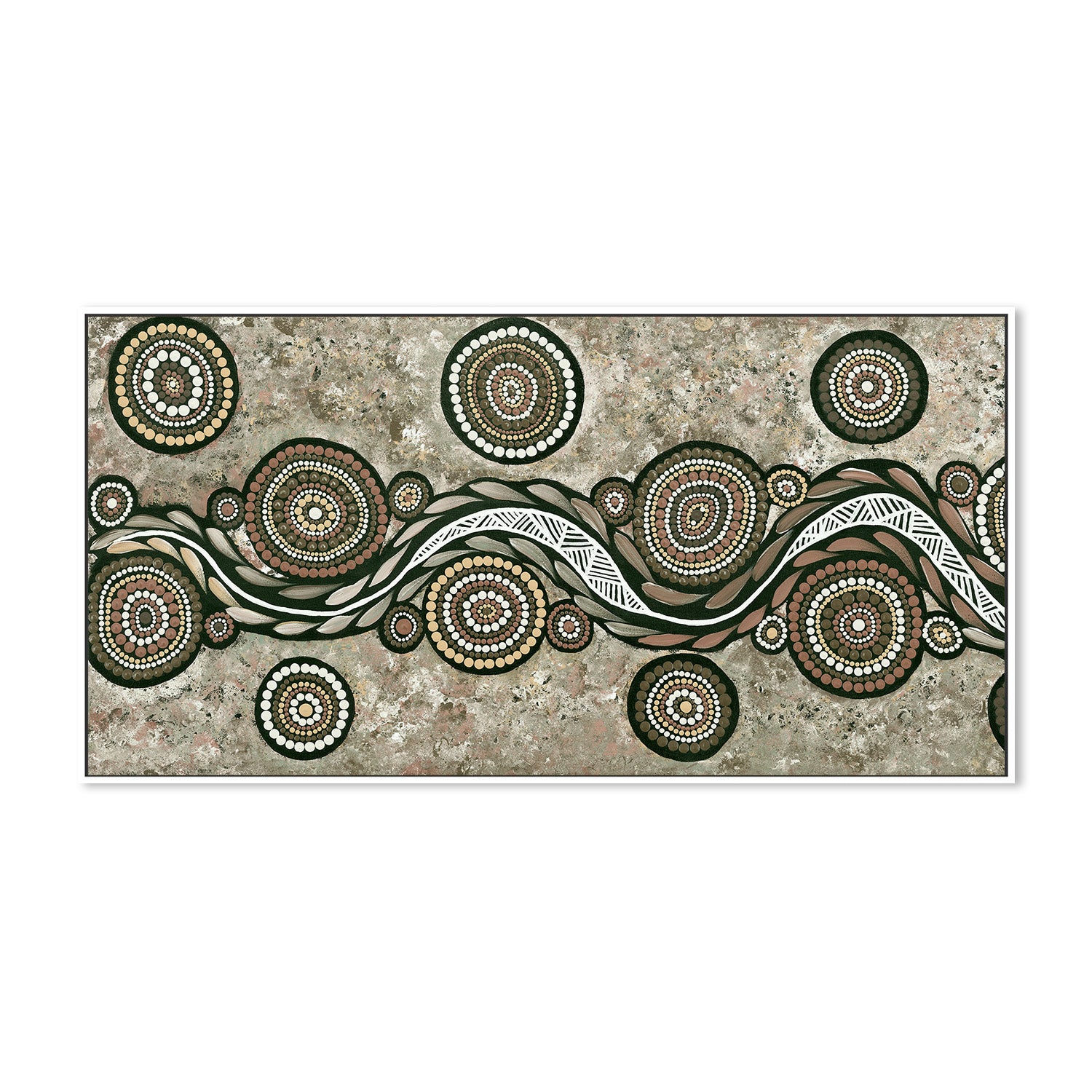 wall-art-print-canvas-poster-framed-Snake On Long Travels, Style A, Earth Green Tone , By Emma Rigney-5
