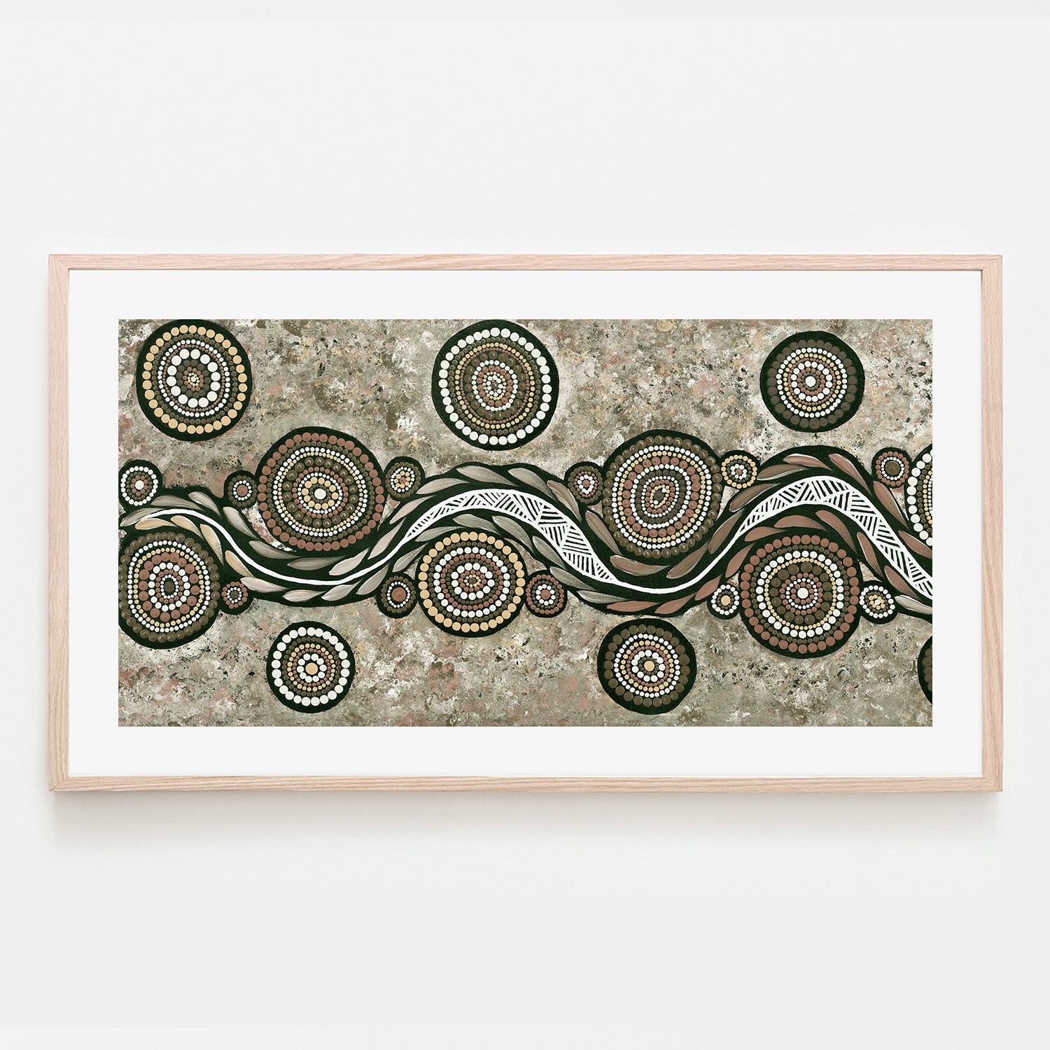 wall-art-print-canvas-poster-framed-Snake On Long Travels, Style A, Earth Green Tone , By Emma Rigney-6