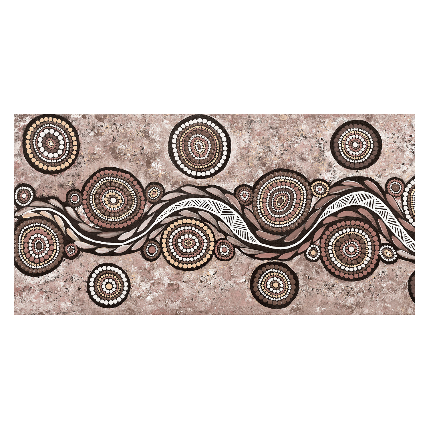 wall-art-print-canvas-poster-framed-Snake On Long Travels, Style A, Mocha , By Emma Rigney-1