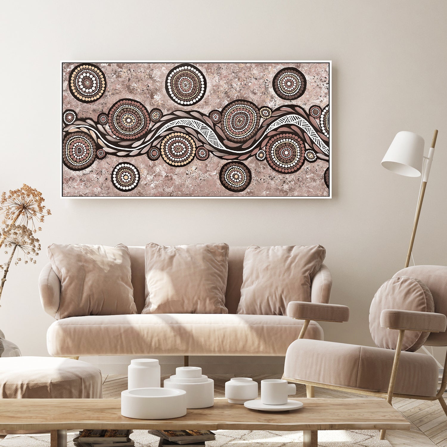 wall-art-print-canvas-poster-framed-Snake On Long Travels, Style A, Mocha , By Emma Rigney-2