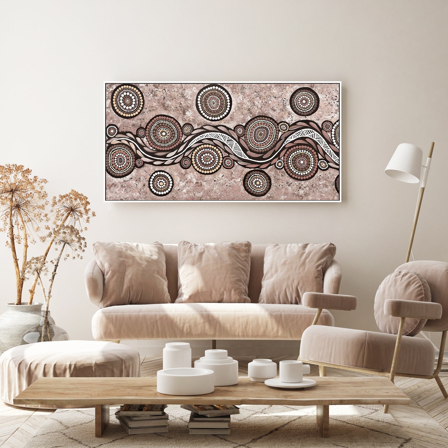 wall-art-print-canvas-poster-framed-Snake On Long Travels, Style A, Mocha , By Emma Rigney-7