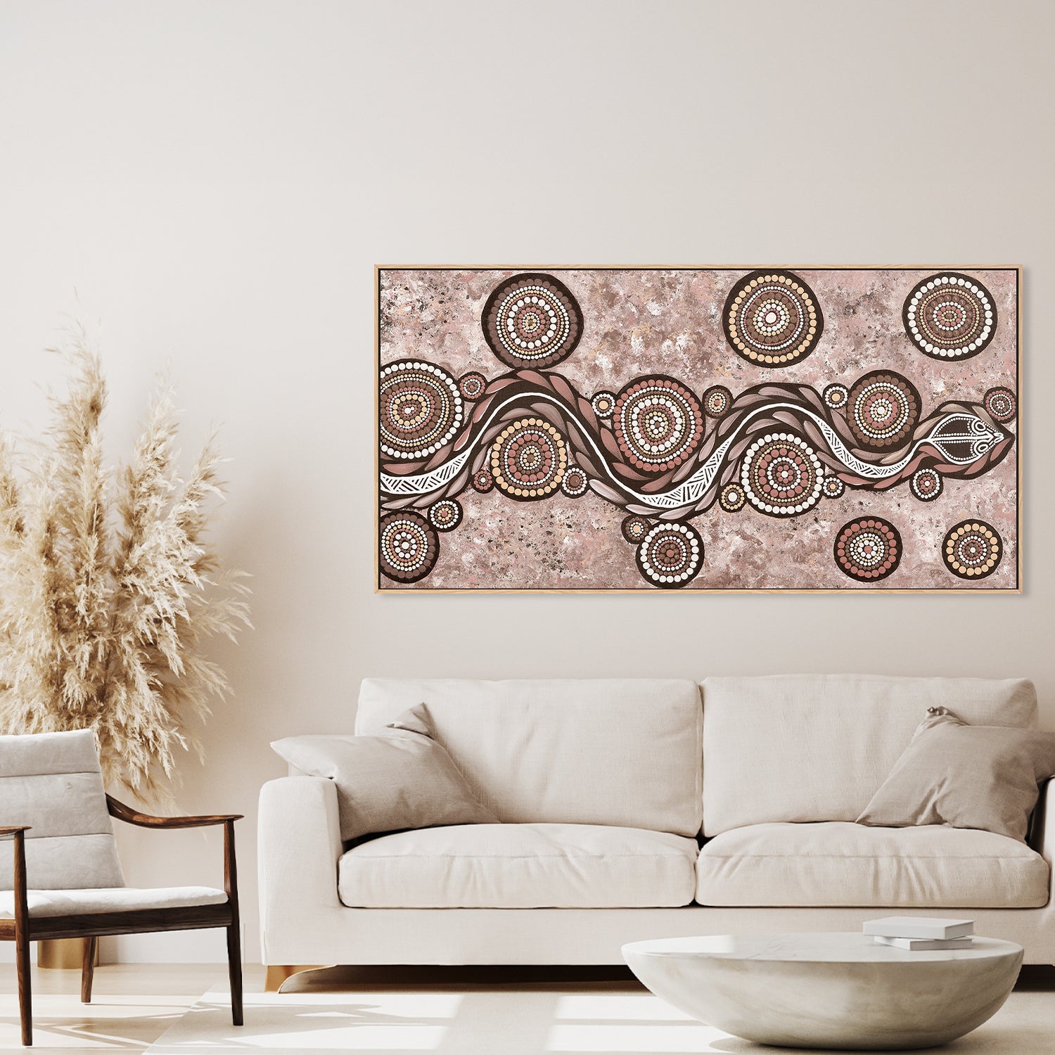 wall-art-print-canvas-poster-framed-Snake On Long Travels, Style B, Mocha Tone , By Emma Rigney-2