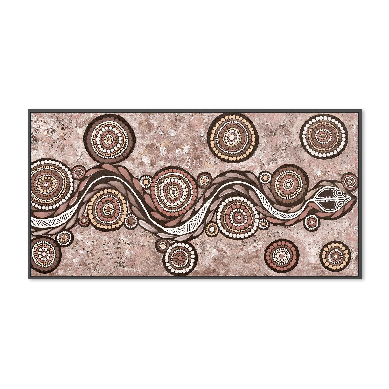 wall-art-print-canvas-poster-framed-Snake On Long Travels, Style B, Mocha Tone , By Emma Rigney-3