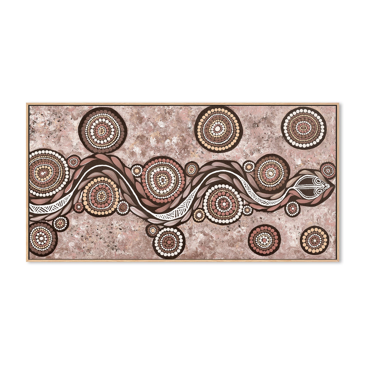 wall-art-print-canvas-poster-framed-Snake On Long Travels, Style B, Mocha Tone , By Emma Rigney-4