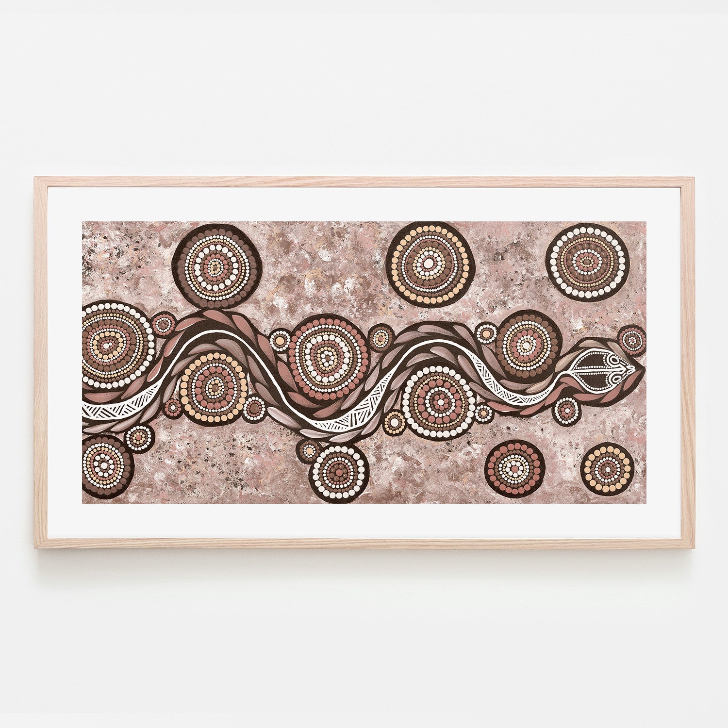 wall-art-print-canvas-poster-framed-Snake On Long Travels, Style B, Mocha Tone , By Emma Rigney-6