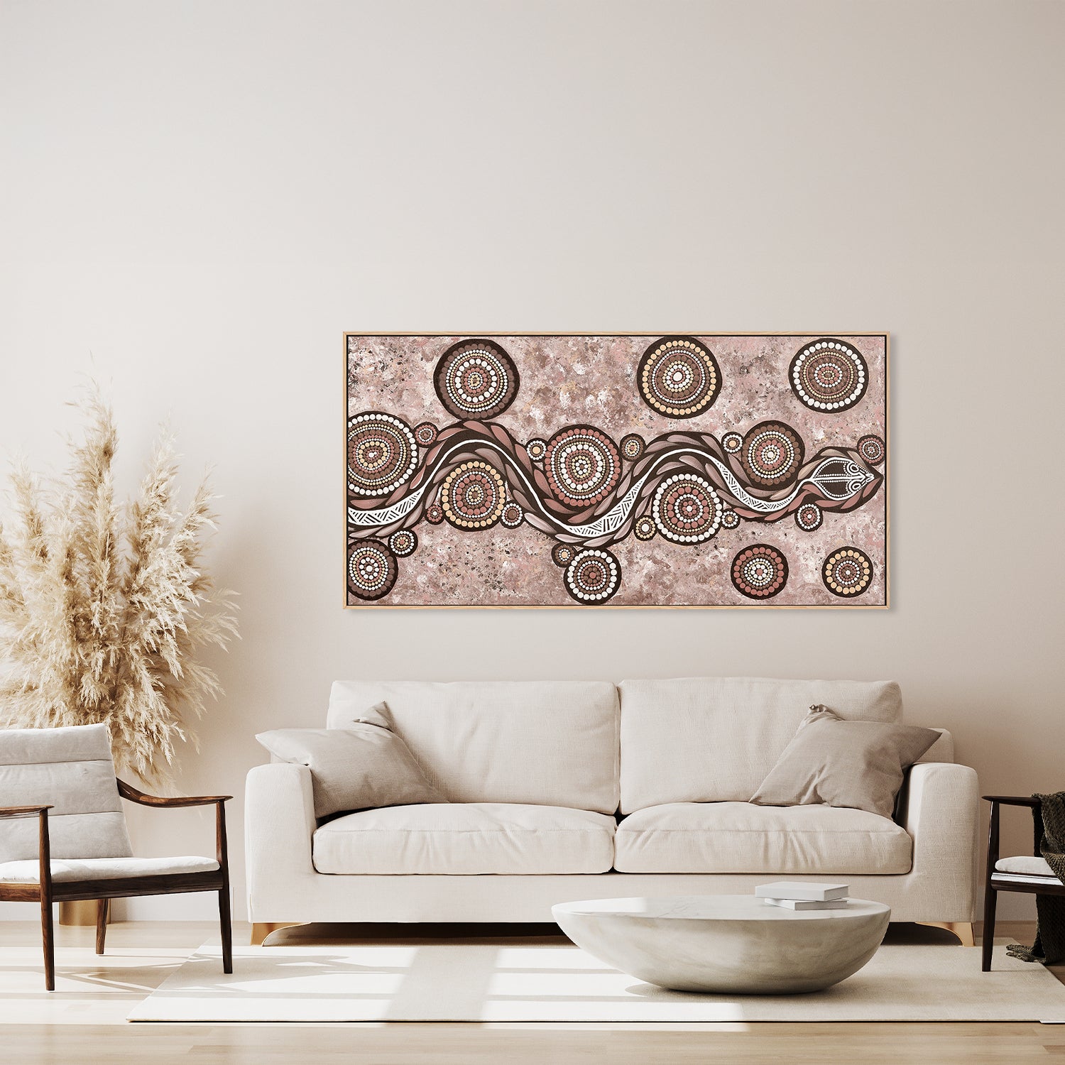 wall-art-print-canvas-poster-framed-Snake On Long Travels, Style B, Mocha Tone , By Emma Rigney-7