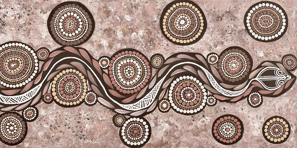 wall-art-print-canvas-poster-framed-Snake On Long Travels, Style B, Mocha Tone , By Emma Rigney-8