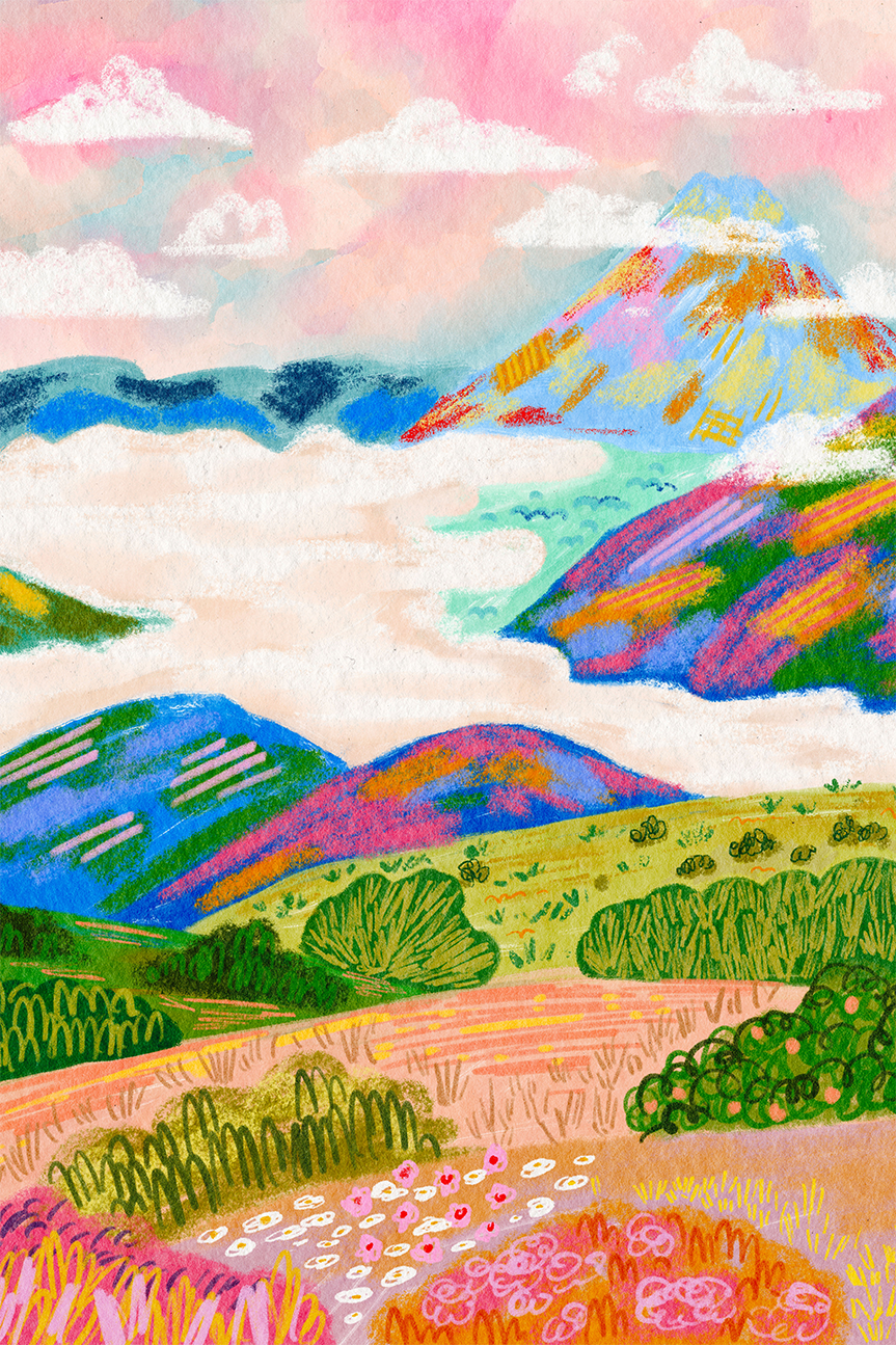 wall-art-print-canvas-poster-framed-Snow Mountain And Sunset , By Kartika Paramita-1