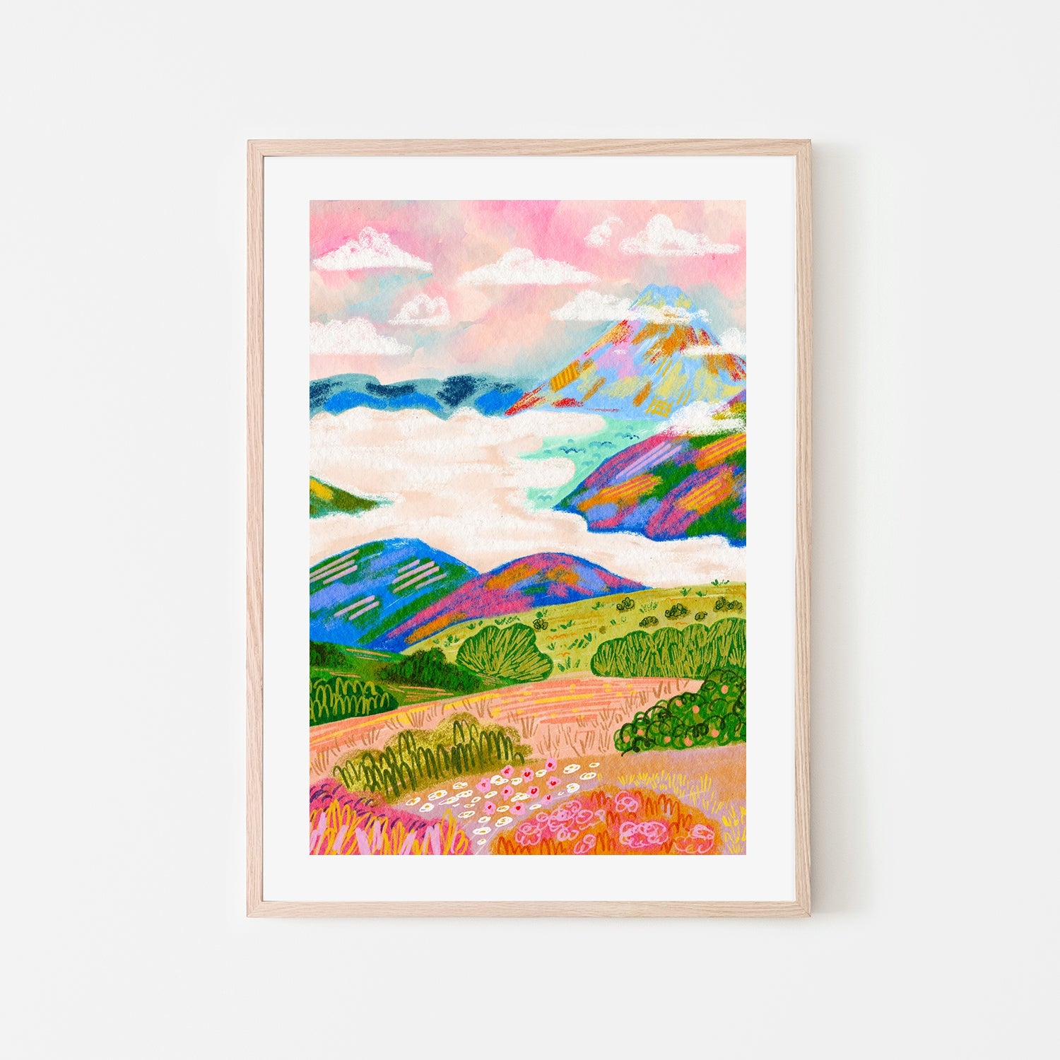 wall-art-print-canvas-poster-framed-Snow Mountain And Sunset , By Kartika Paramita-6