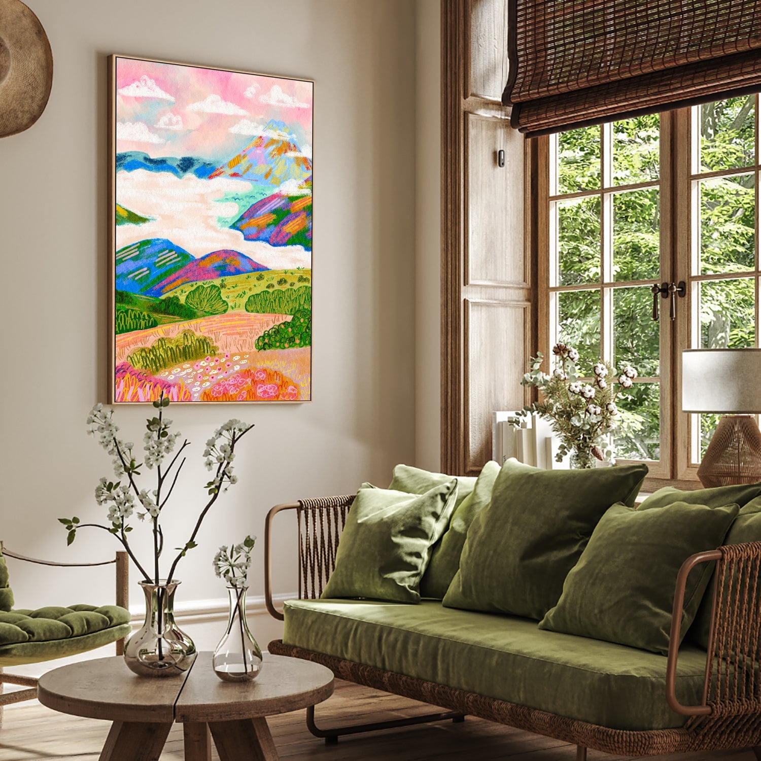 wall-art-print-canvas-poster-framed-Snow Mountain And Sunset , By Kartika Paramita-7