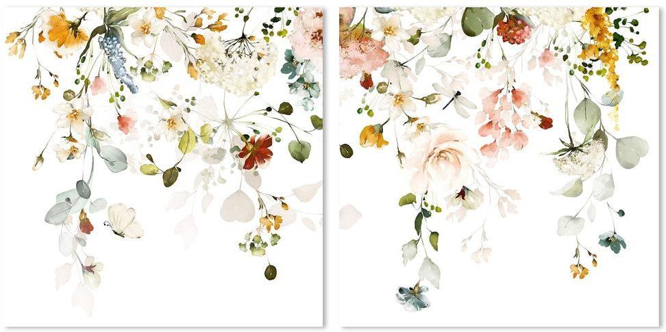 wall-art-print-canvas-poster-framed-Soft Florals, Set Of 2-by-Gioia Wall Art-Gioia Wall Art