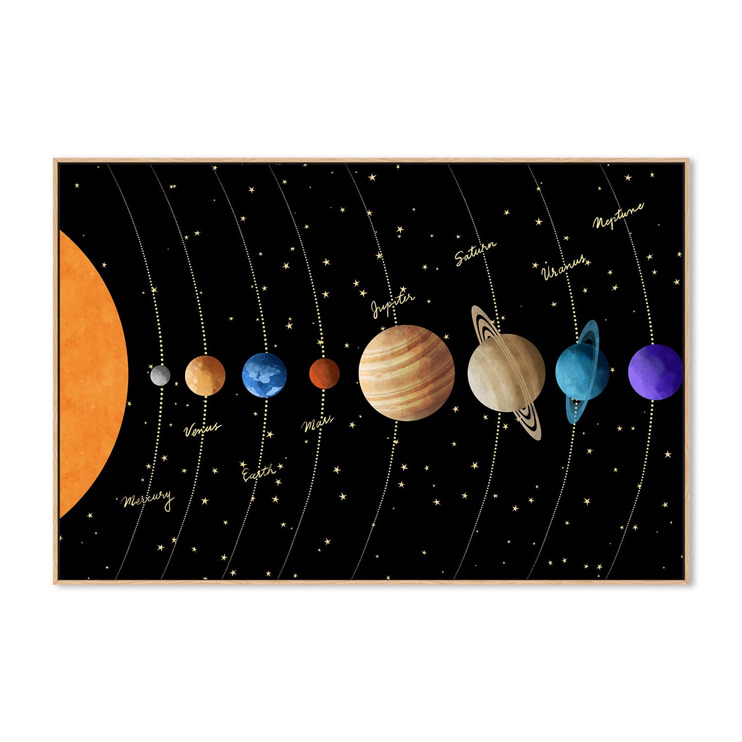 wall-art-print-canvas-poster-framed-Solar Symphony-4