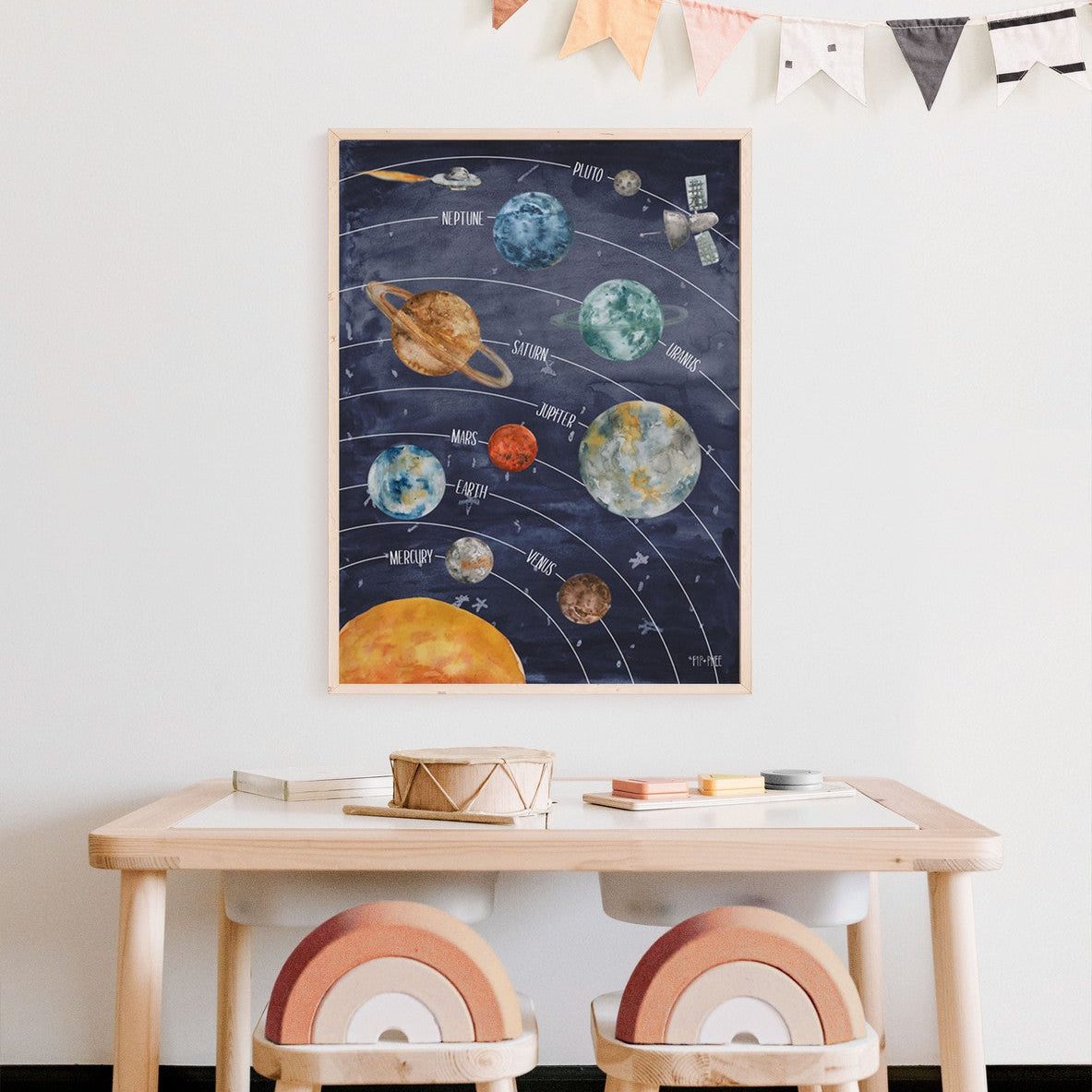 wall-art-print-canvas-poster-framed-Solar System , By Pip and Phee-7