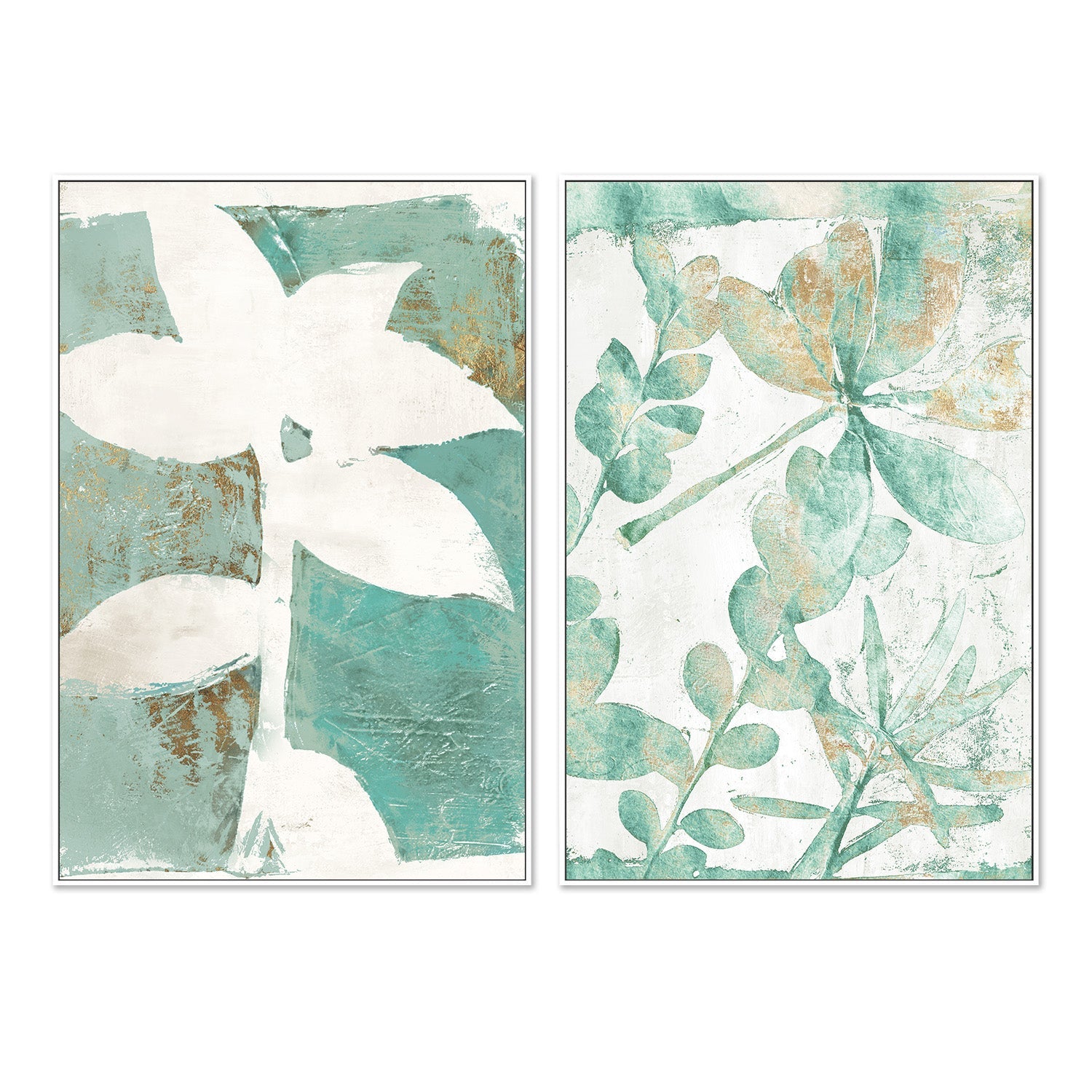 wall-art-print-canvas-poster-framed-Solitaire Flora Green & Garden Variety Green, Set Of 2 , By Elizabeth St Hilaire-5