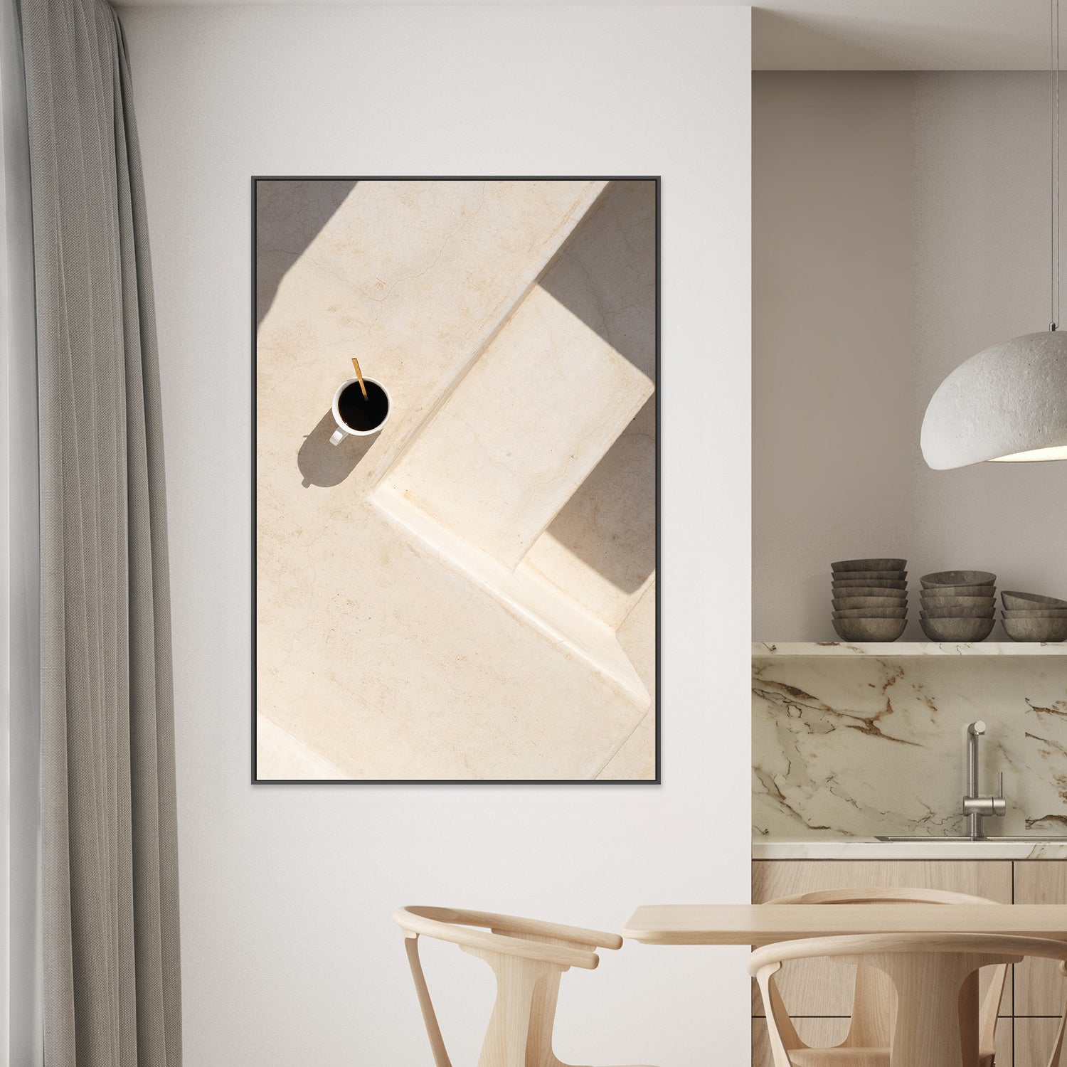 wall-art-print-canvas-poster-framed-Solitude with Coffee-2