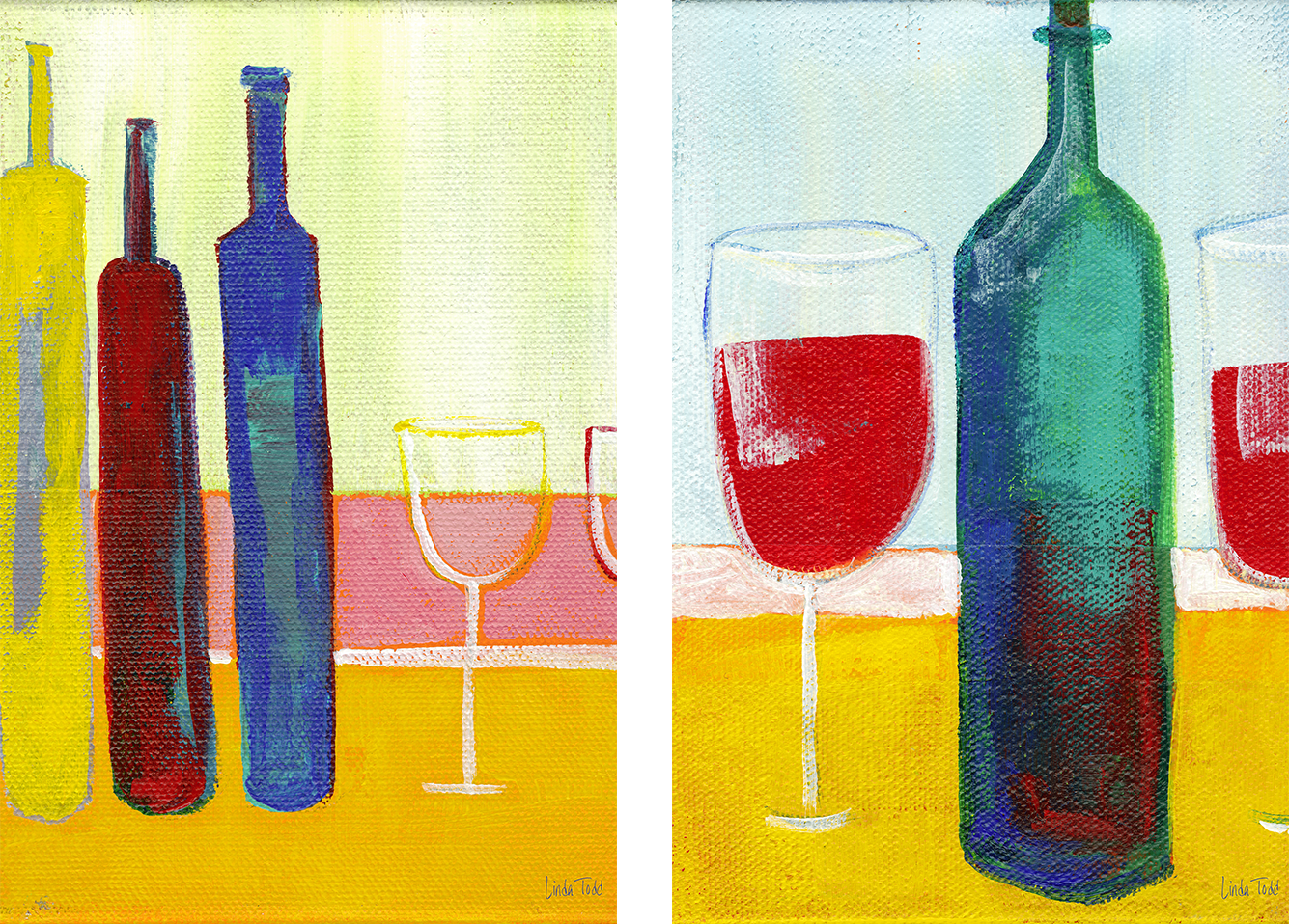 wall-art-print-canvas-poster-framed-Something To Drink & Something To Sip, Set Of 2 , By Linda Todd Buikema-1