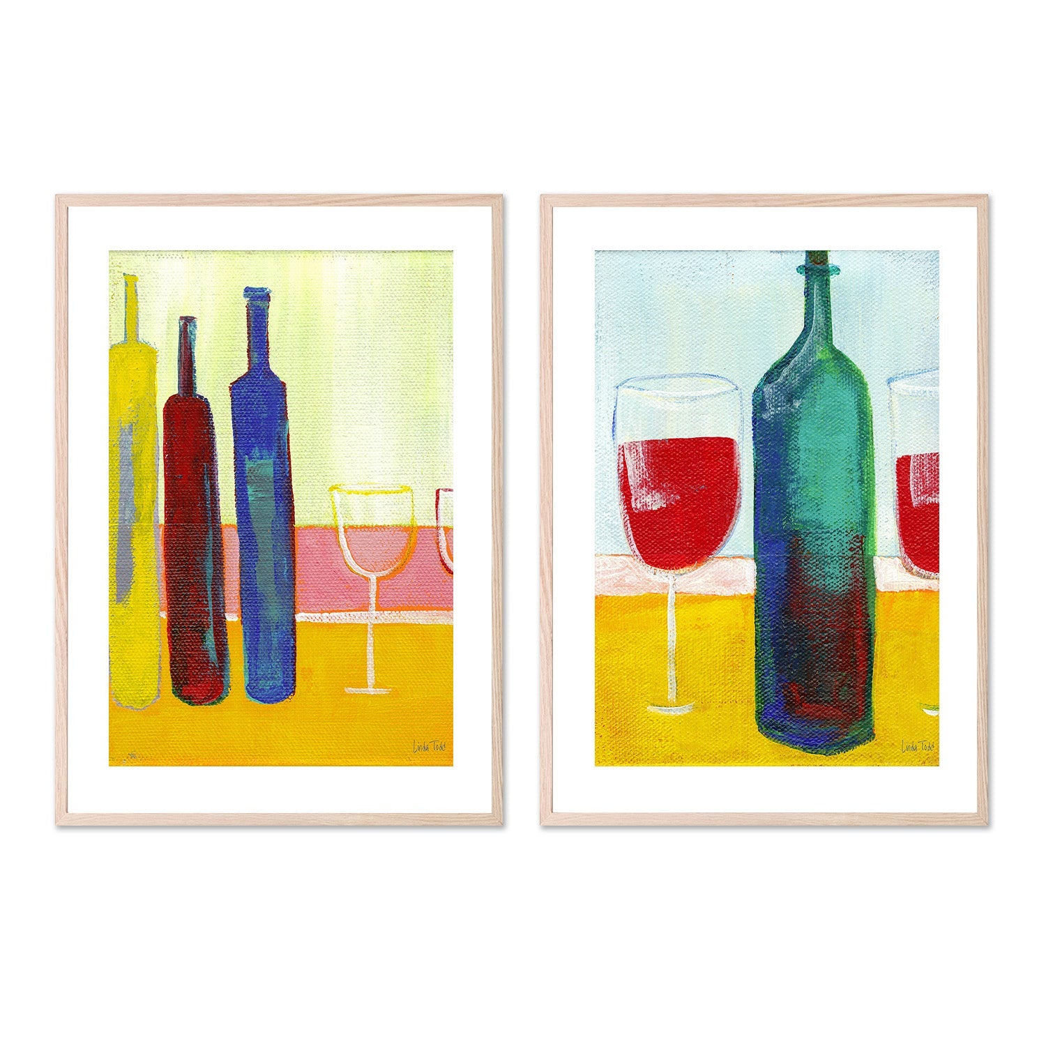wall-art-print-canvas-poster-framed-Something To Drink & Something To Sip, Set Of 2 , By Linda Todd Buikema-6