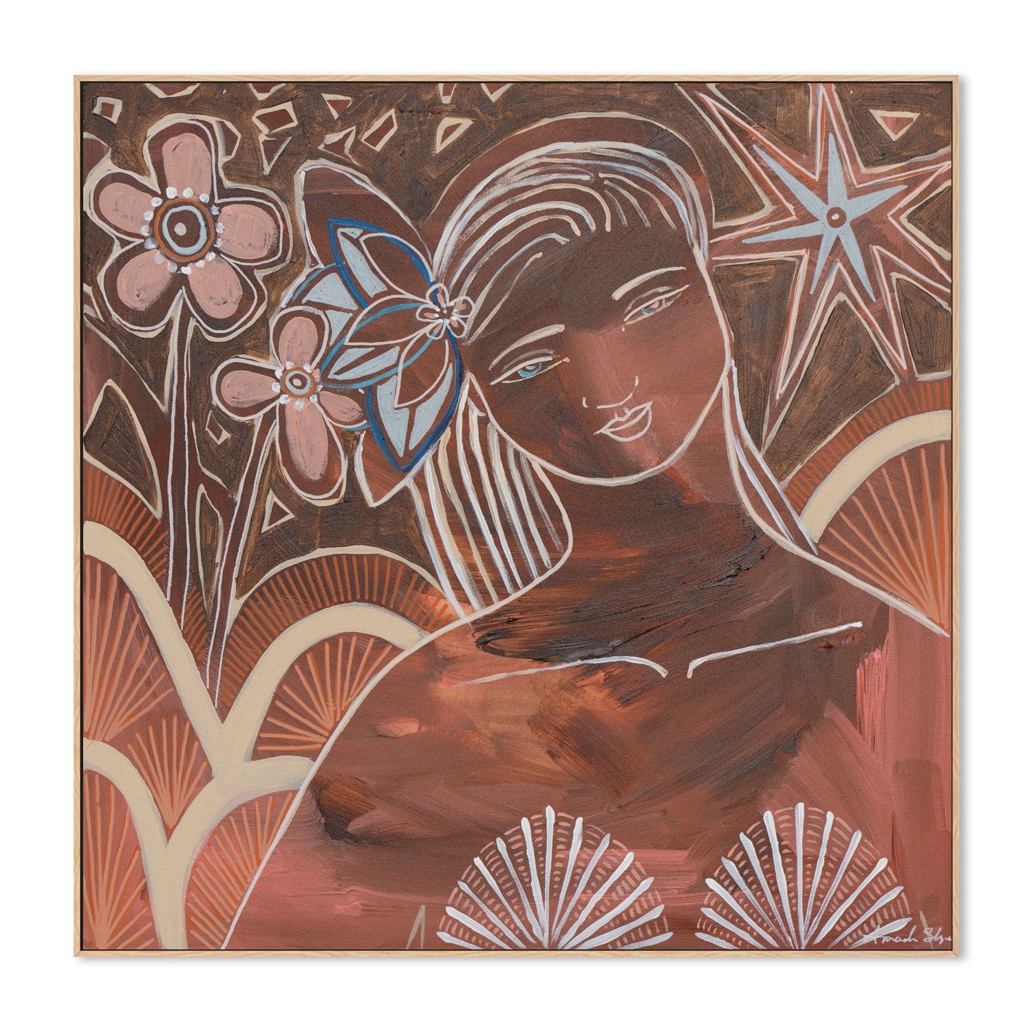 wall-art-print-canvas-poster-framed-Soul Sisters, Style A, Rhodanite And Garnet , By Amanda Skye-4