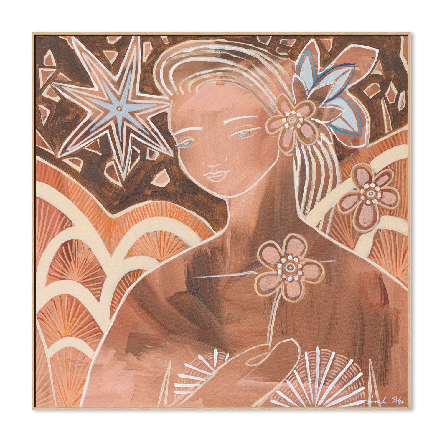 wall-art-print-canvas-poster-framed-Soul Sisters, Style B, Rhodanite And Garnet , By Amanda Skye-4